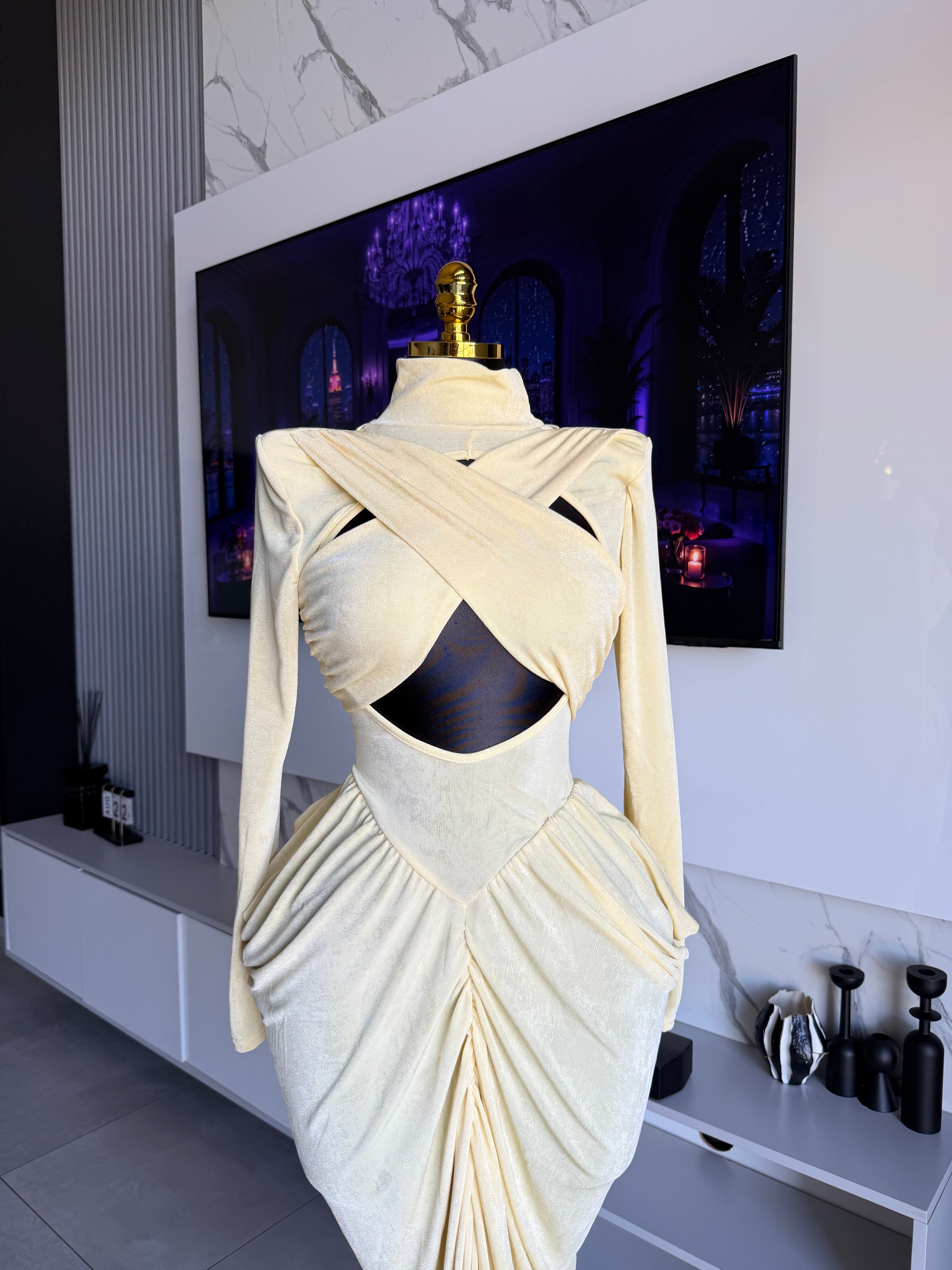 Limoné Ruched Cutout Maxi Dress
