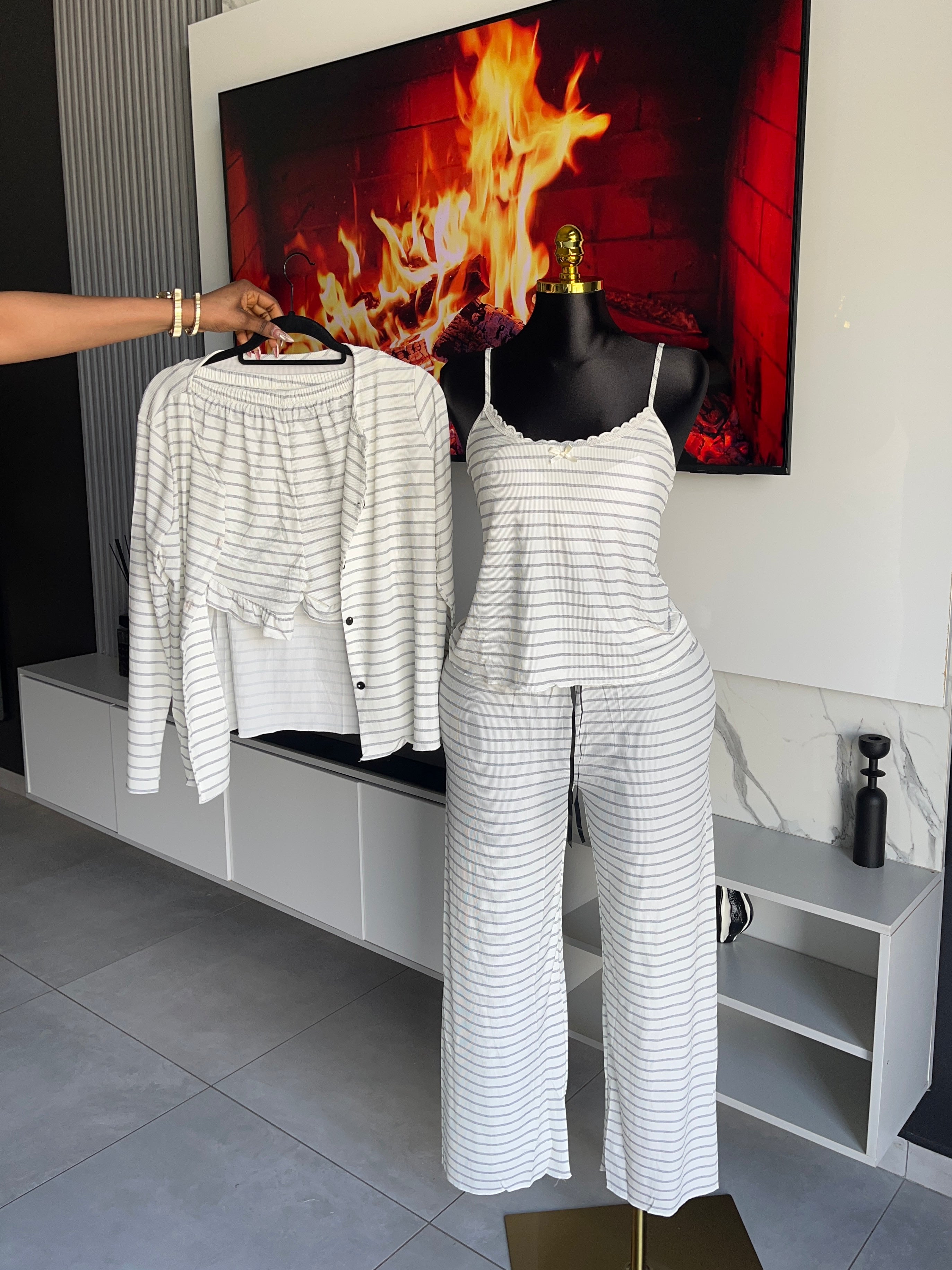 Eileen Striped Lounge Set (4 pieces)