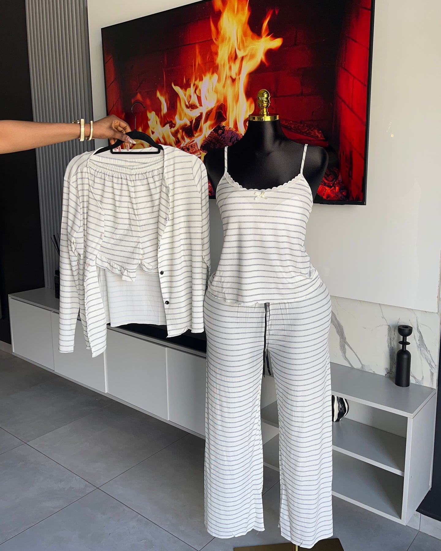 Eileen Striped Lounge Set (4 Pieces)