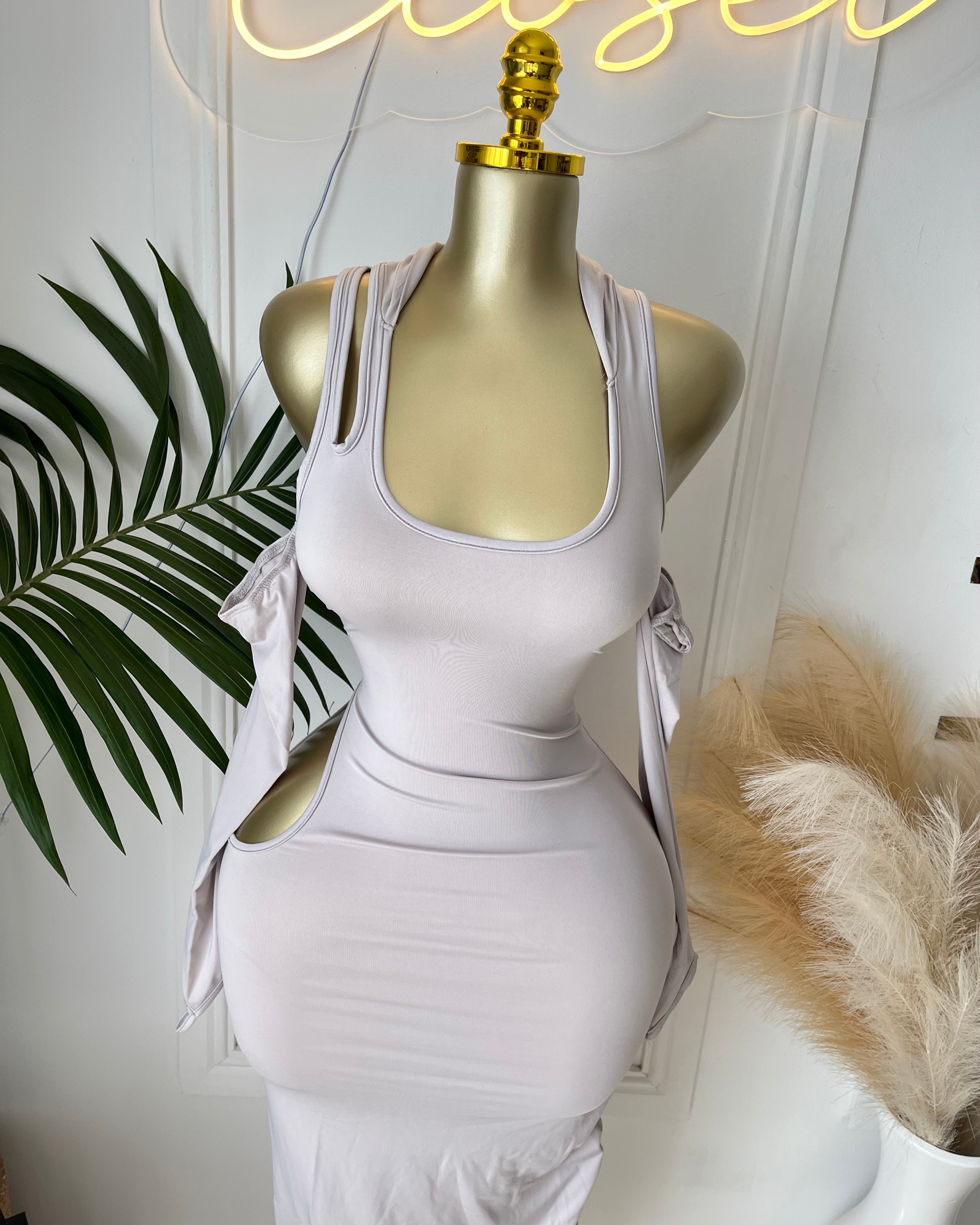 Aziza Ruched Midi Dress