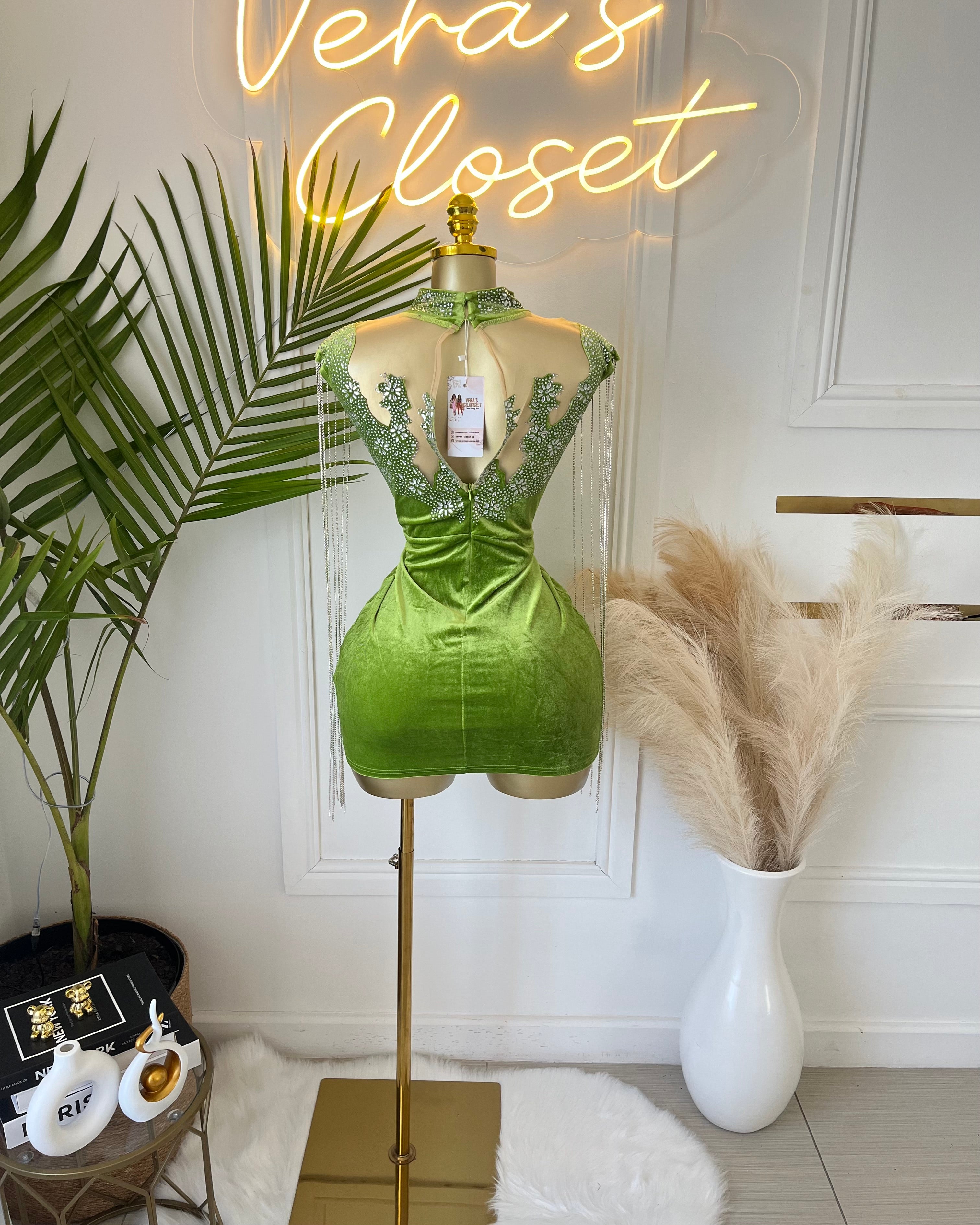 Eara Embellished Mini Dress