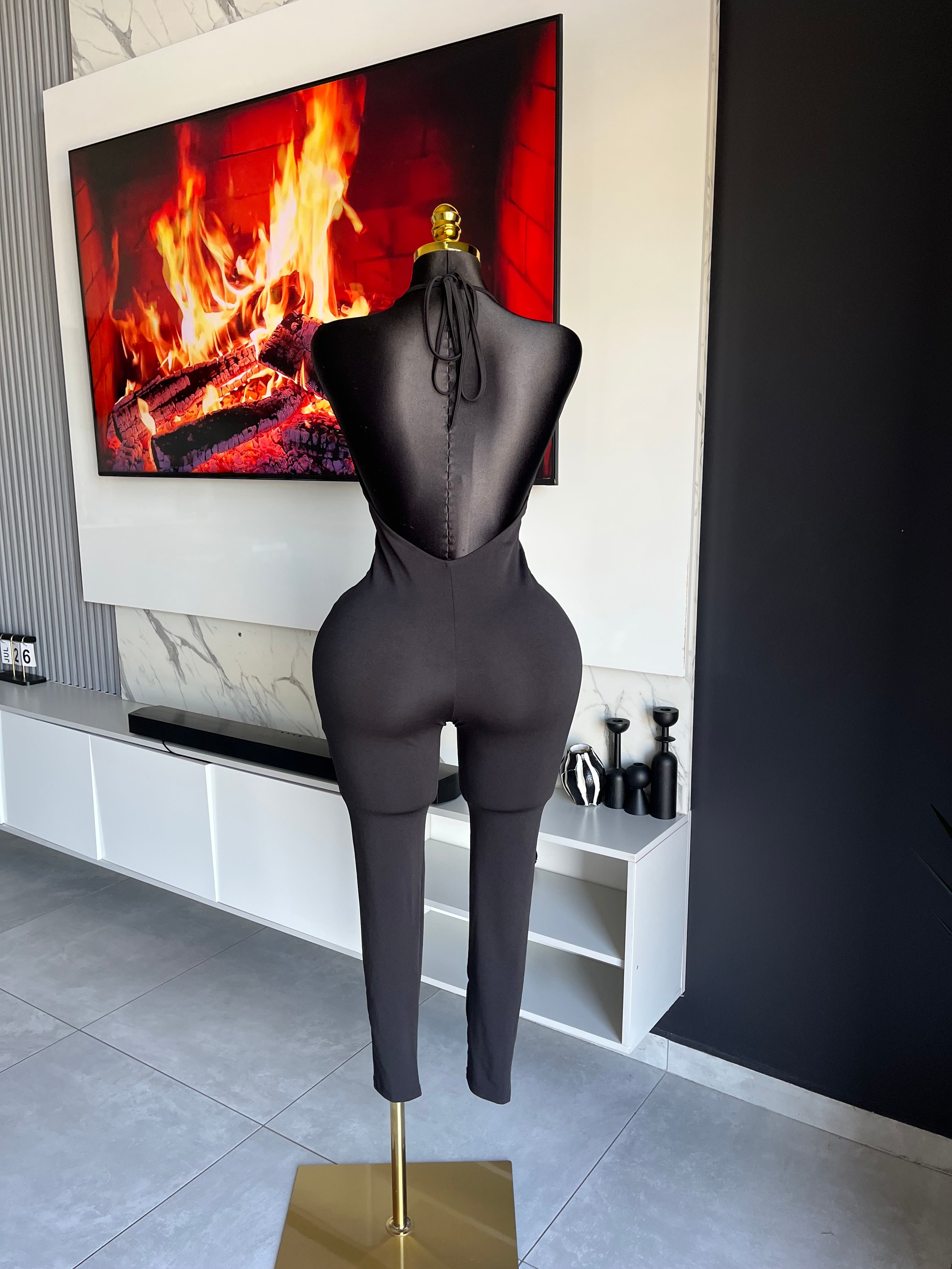Legacy Plunge Jumpsuit with Gloves