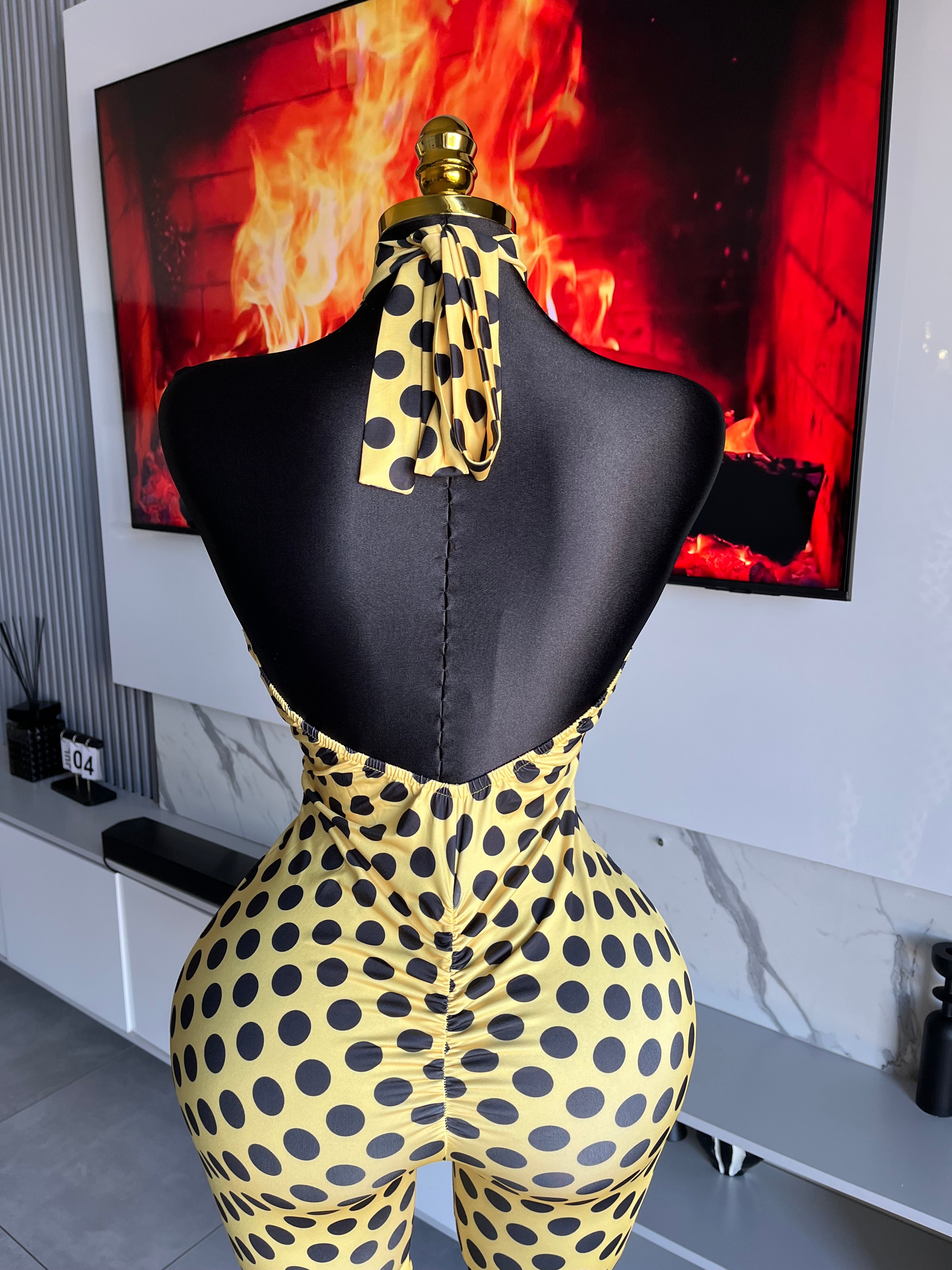 Diva Polka Dot Halter Jumpsuit