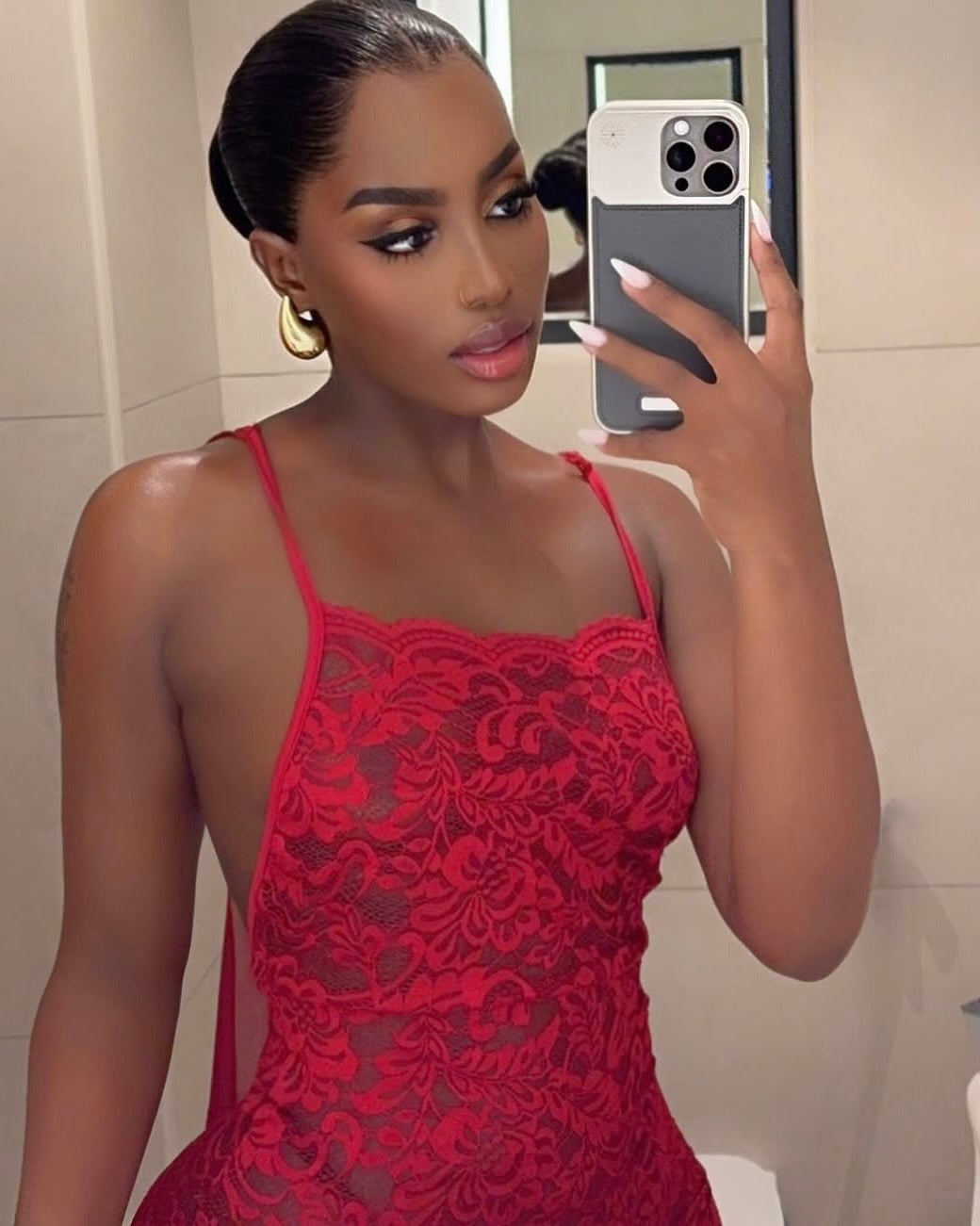 Inferno Lace Midi Dress