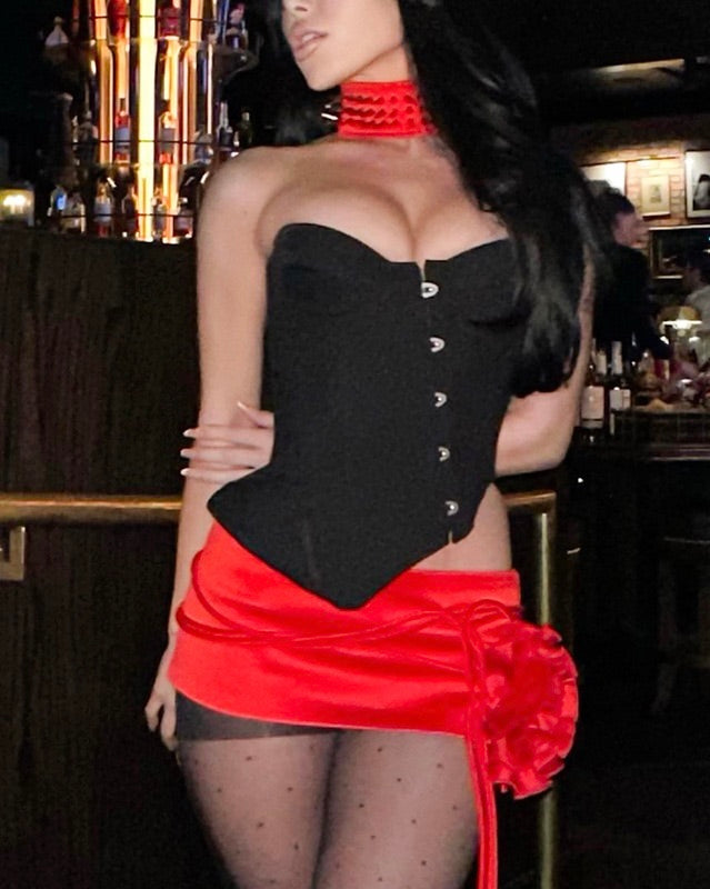 Luciana Black Corset Top