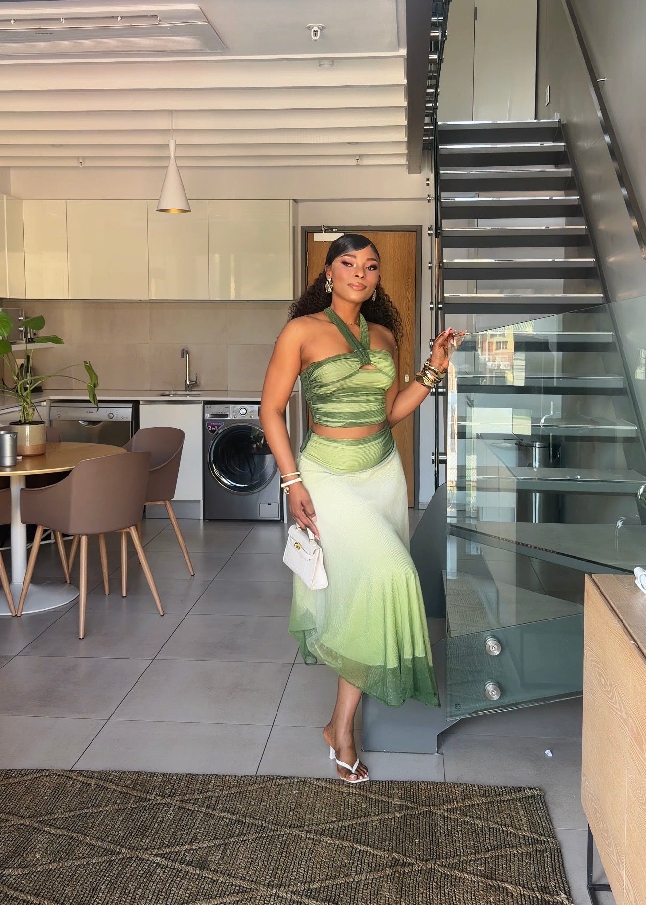 Marisol Ivory Two-Piece Maxi Set