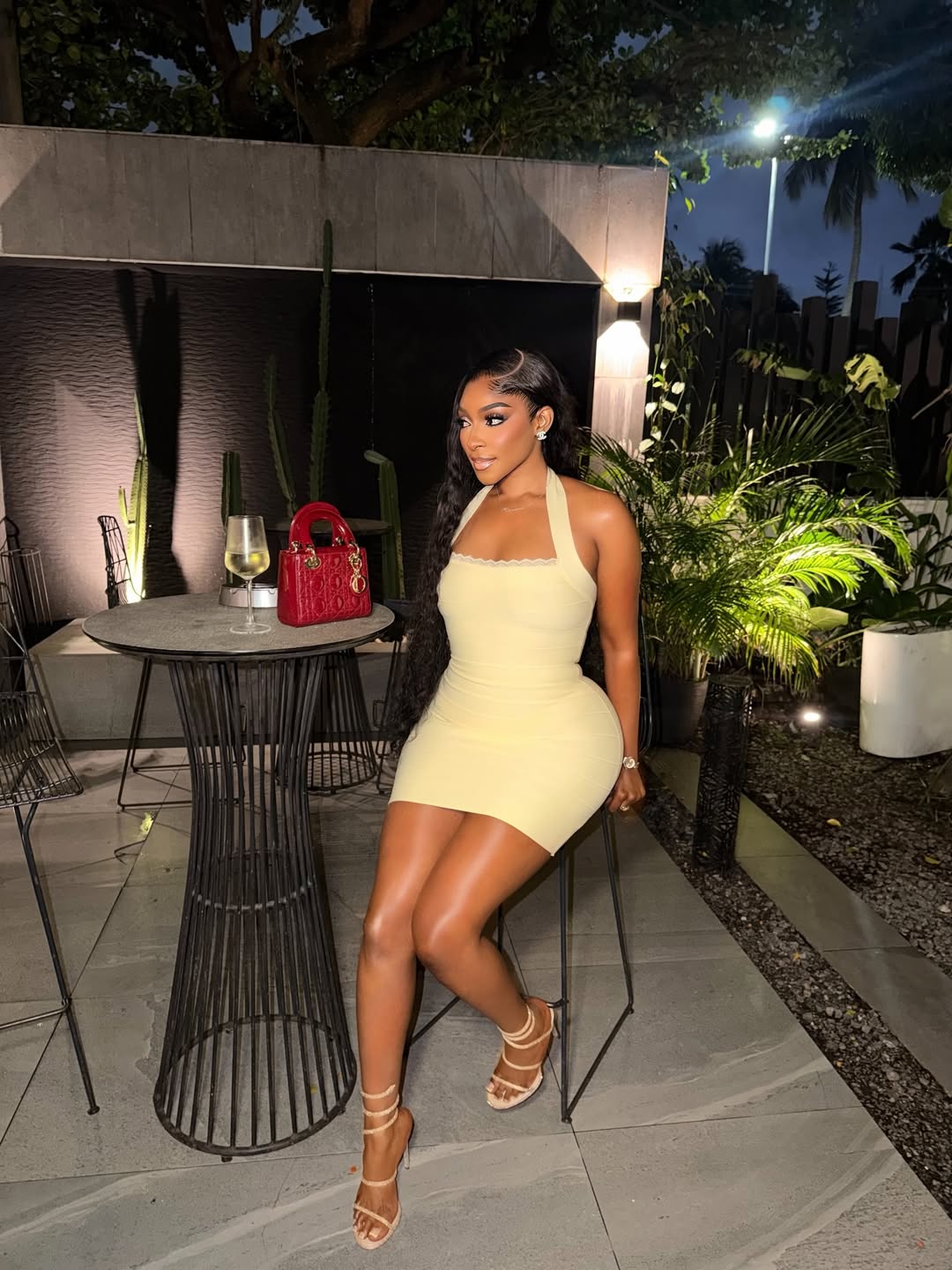 Sorella Bandage Halter Mini Dress