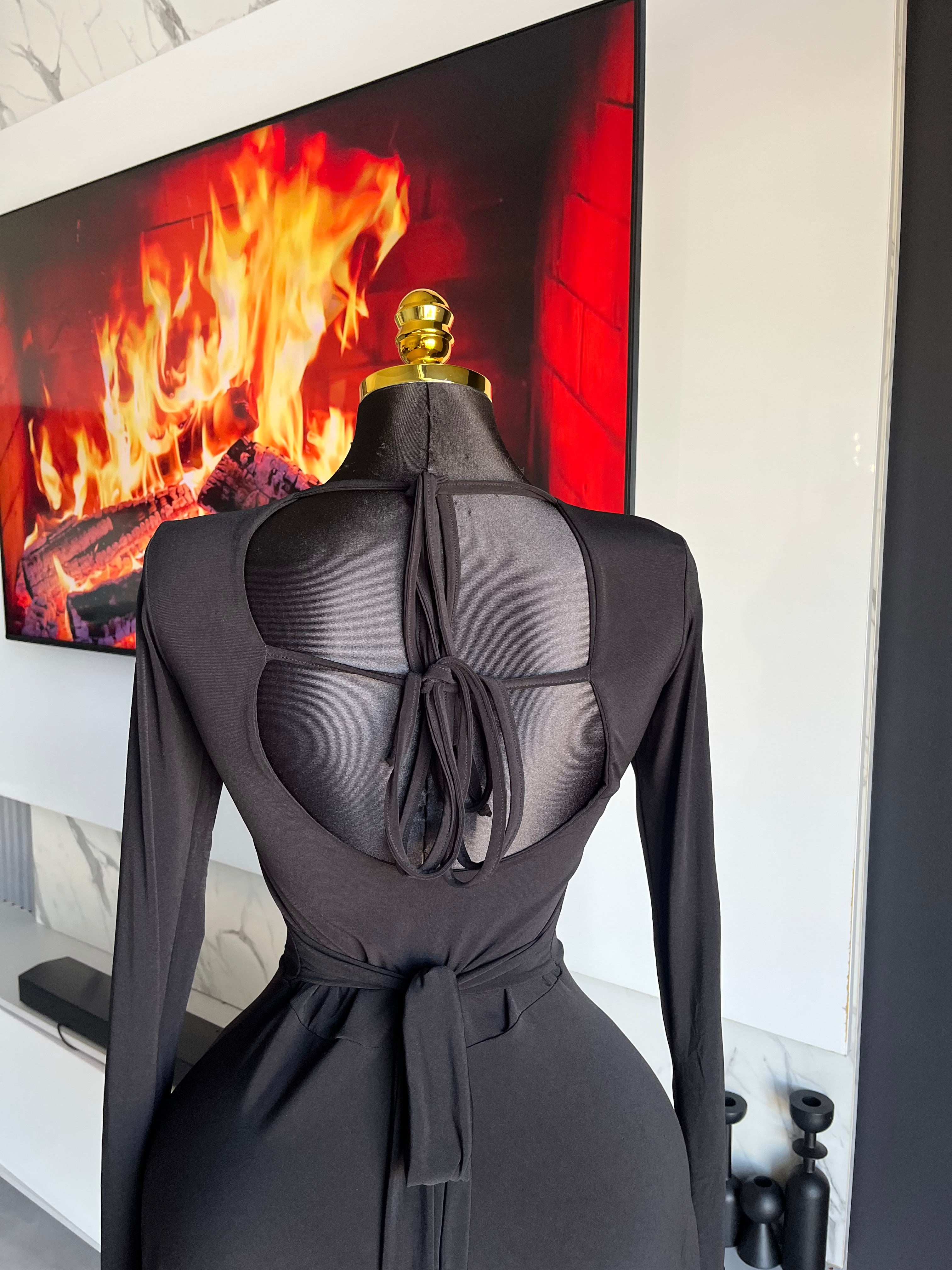 Grace Black Mini Dress
