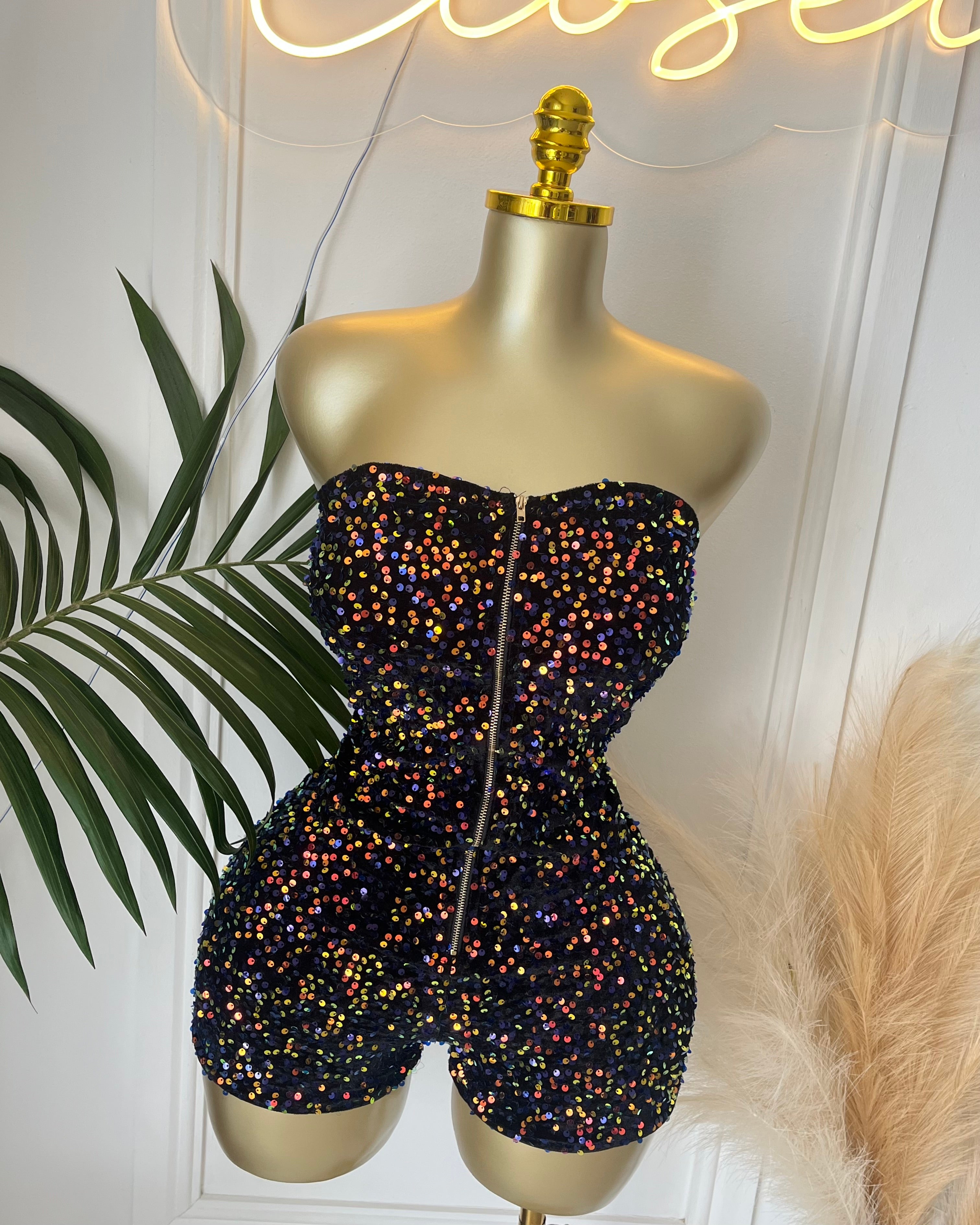 Watch Me Sequin Romper