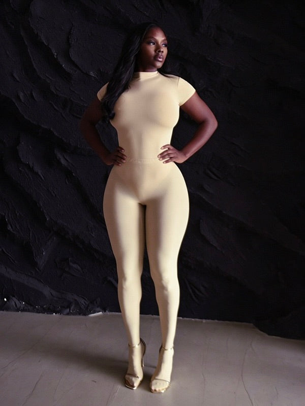 Martini Nude Turtleneck Two-Piece Set