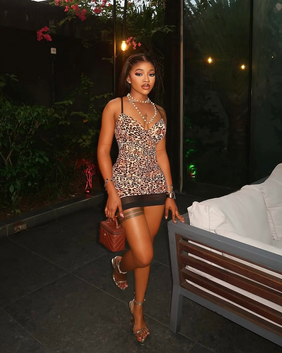 Savannah Leopard Mini Dress