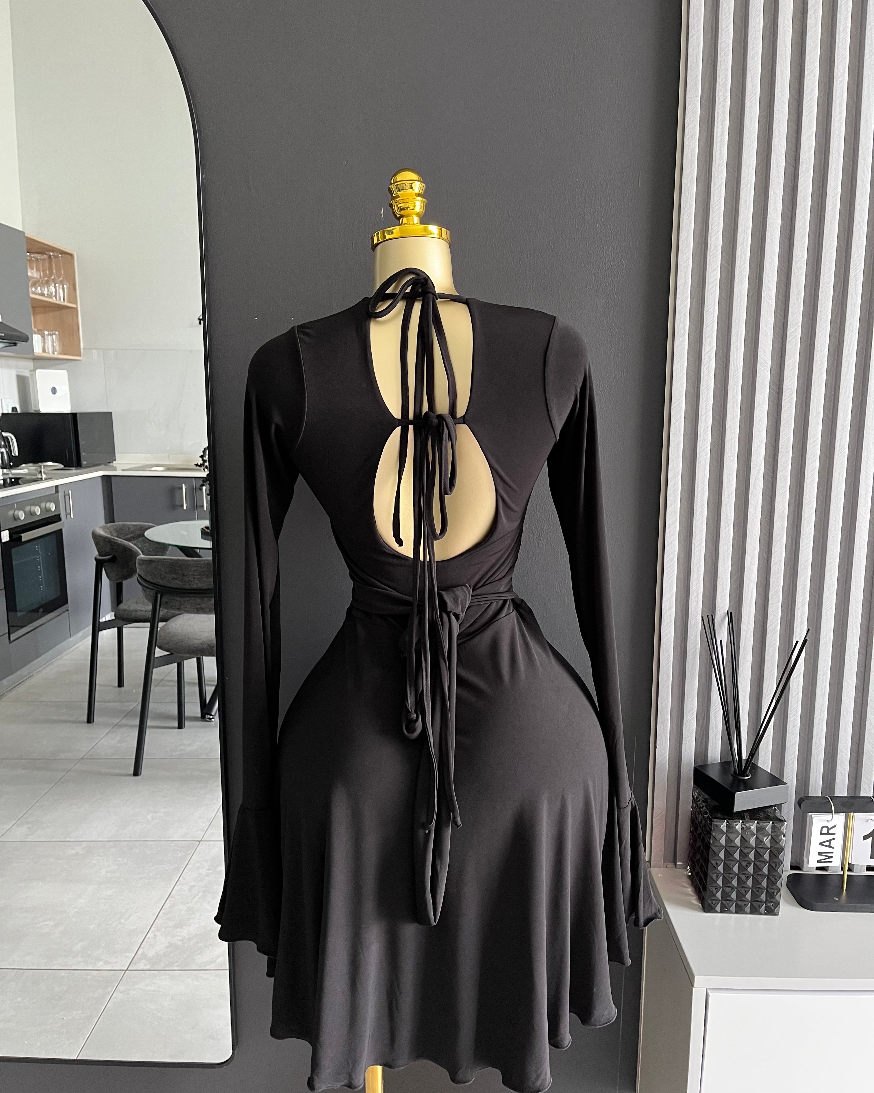 Grace Black Mini Dress