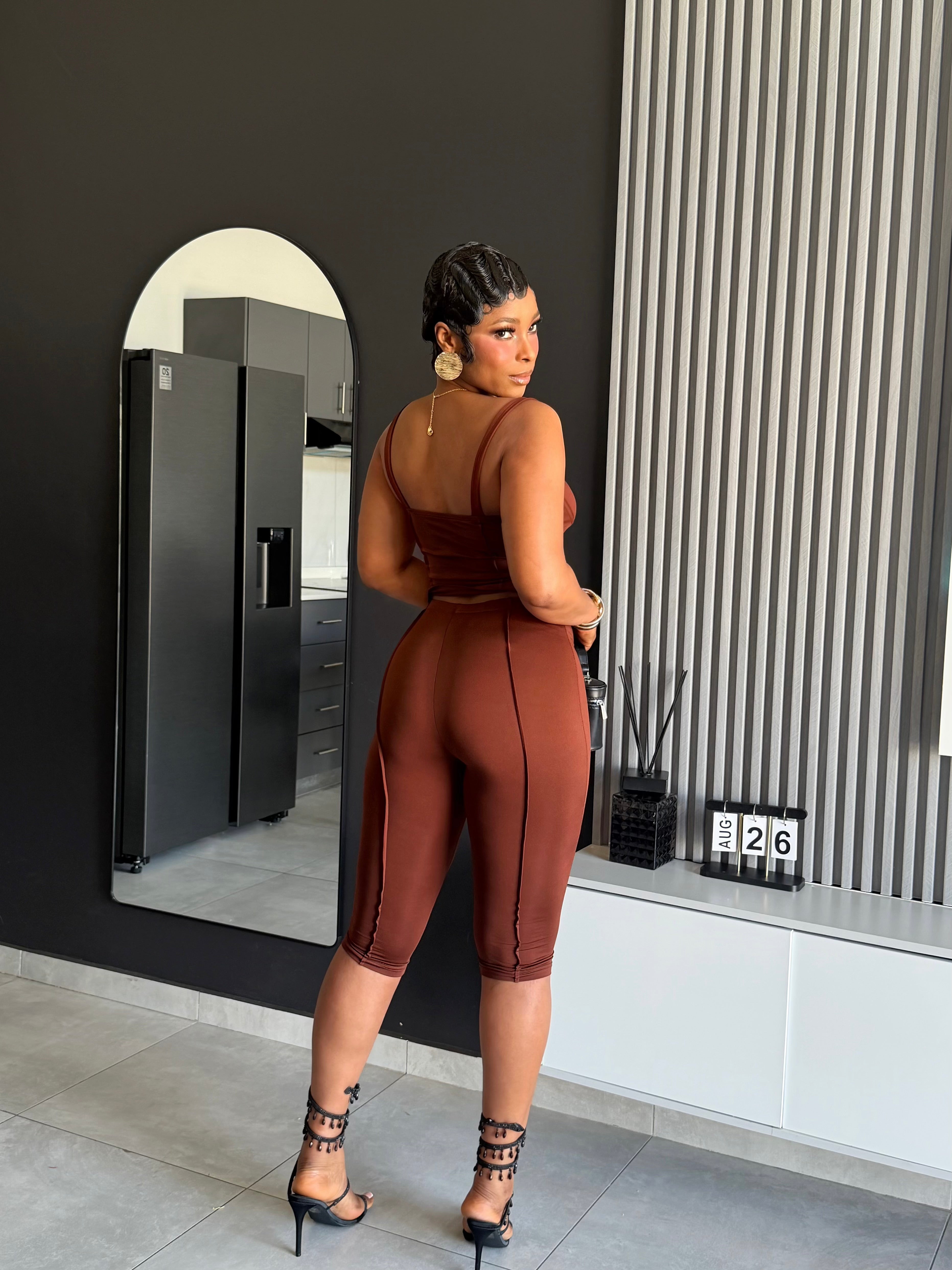 Nola Sculpt Corset Capri Jumpsuit