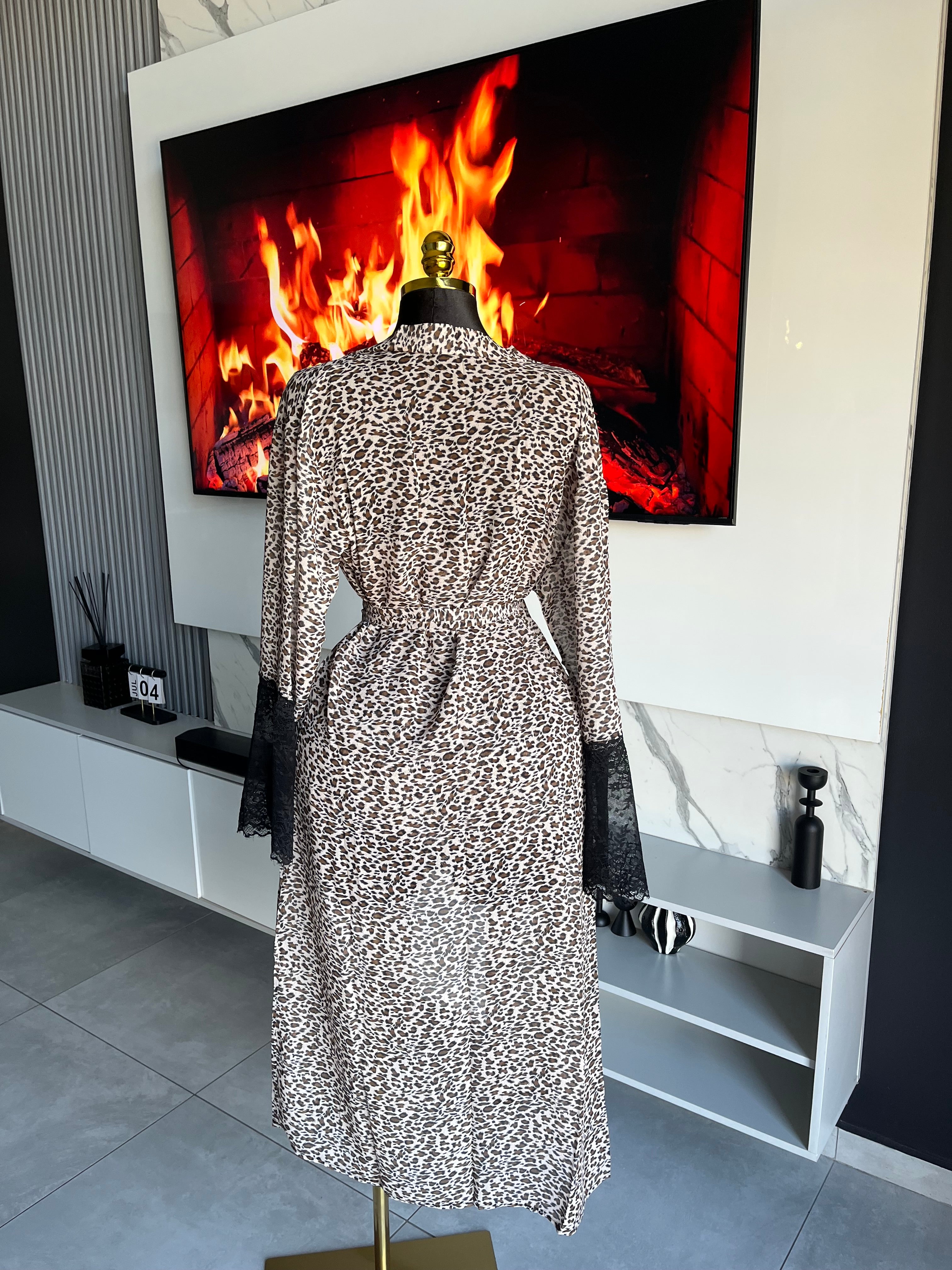 Sweet Dreams Leopard Lace Sleepwear Set