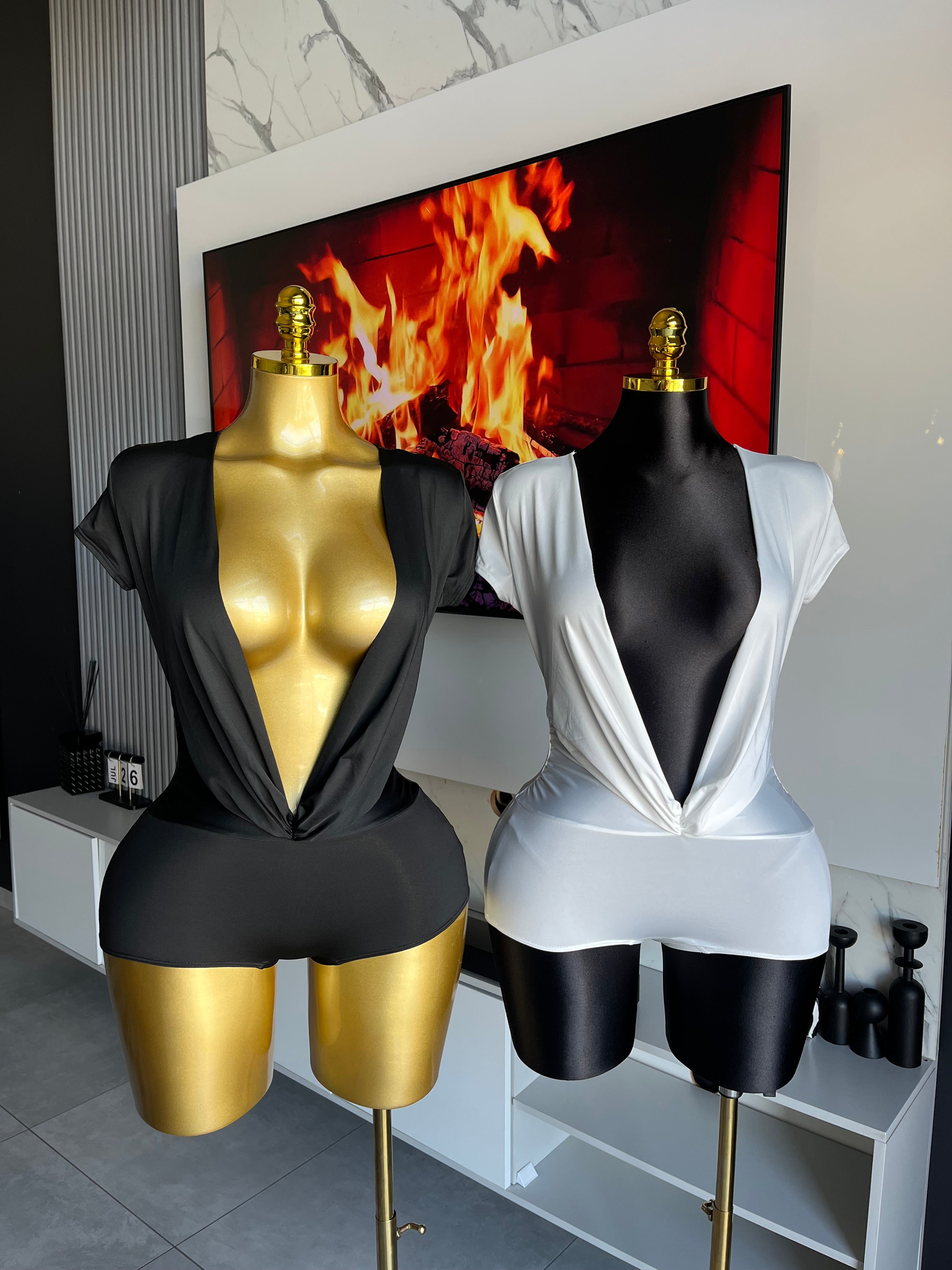 Sinner Deep Plunge Romper
