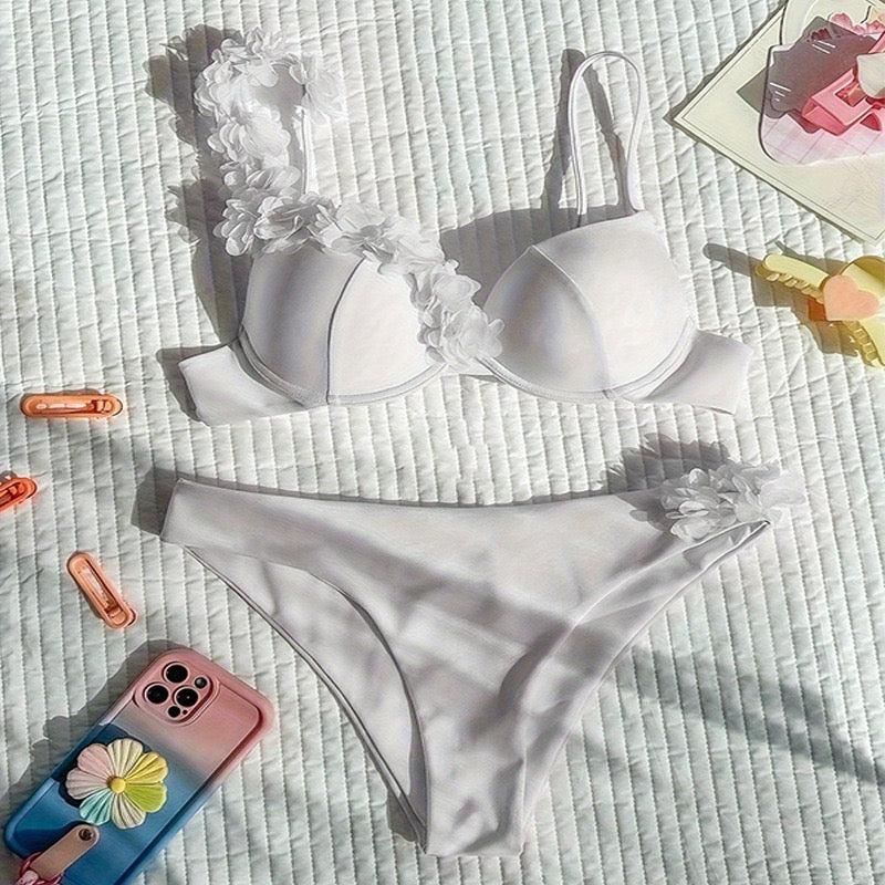 Ivory Bloom Bikini Set