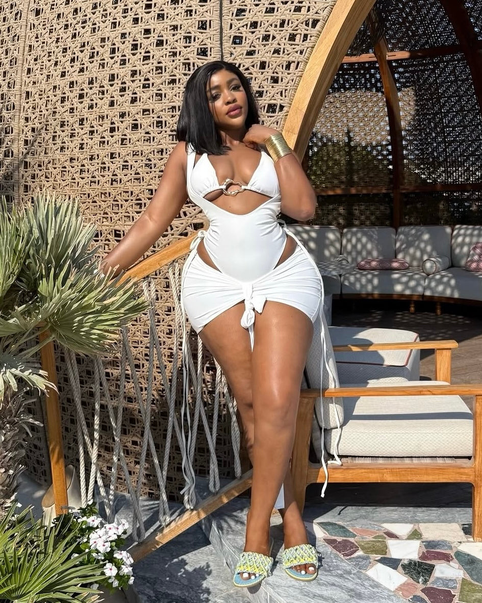 Sorelle Cut-Out Mini Skirt Set