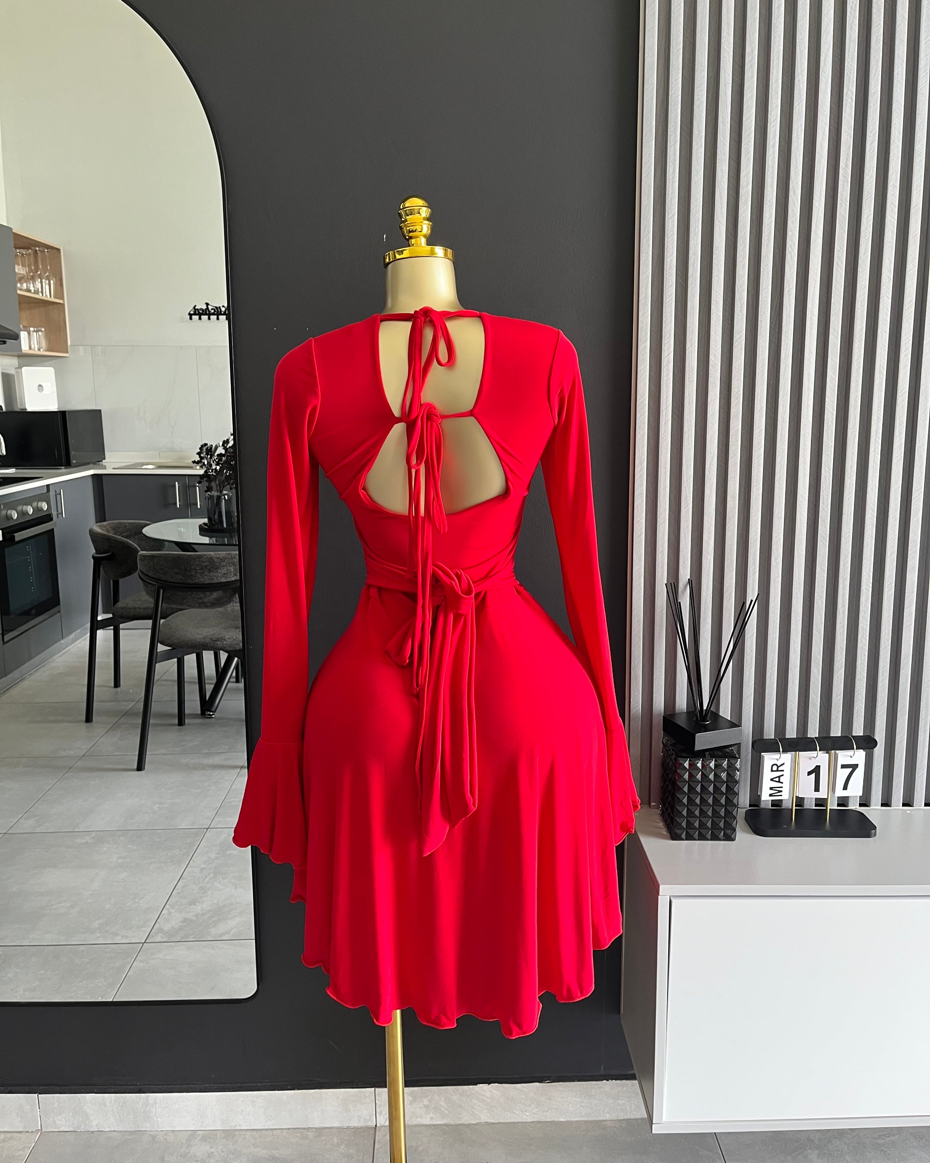 Grace Red Mini Dress