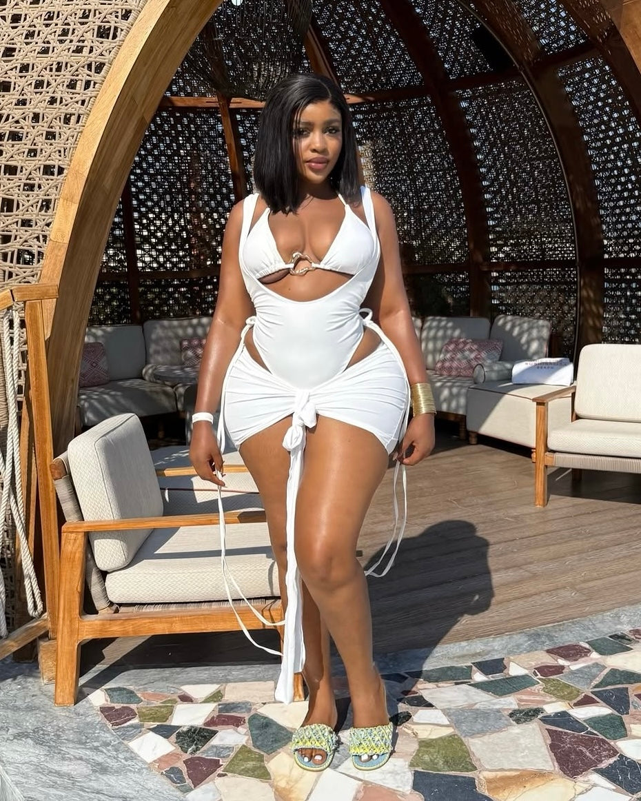 Sorelle Cut-Out Mini Skirt Set