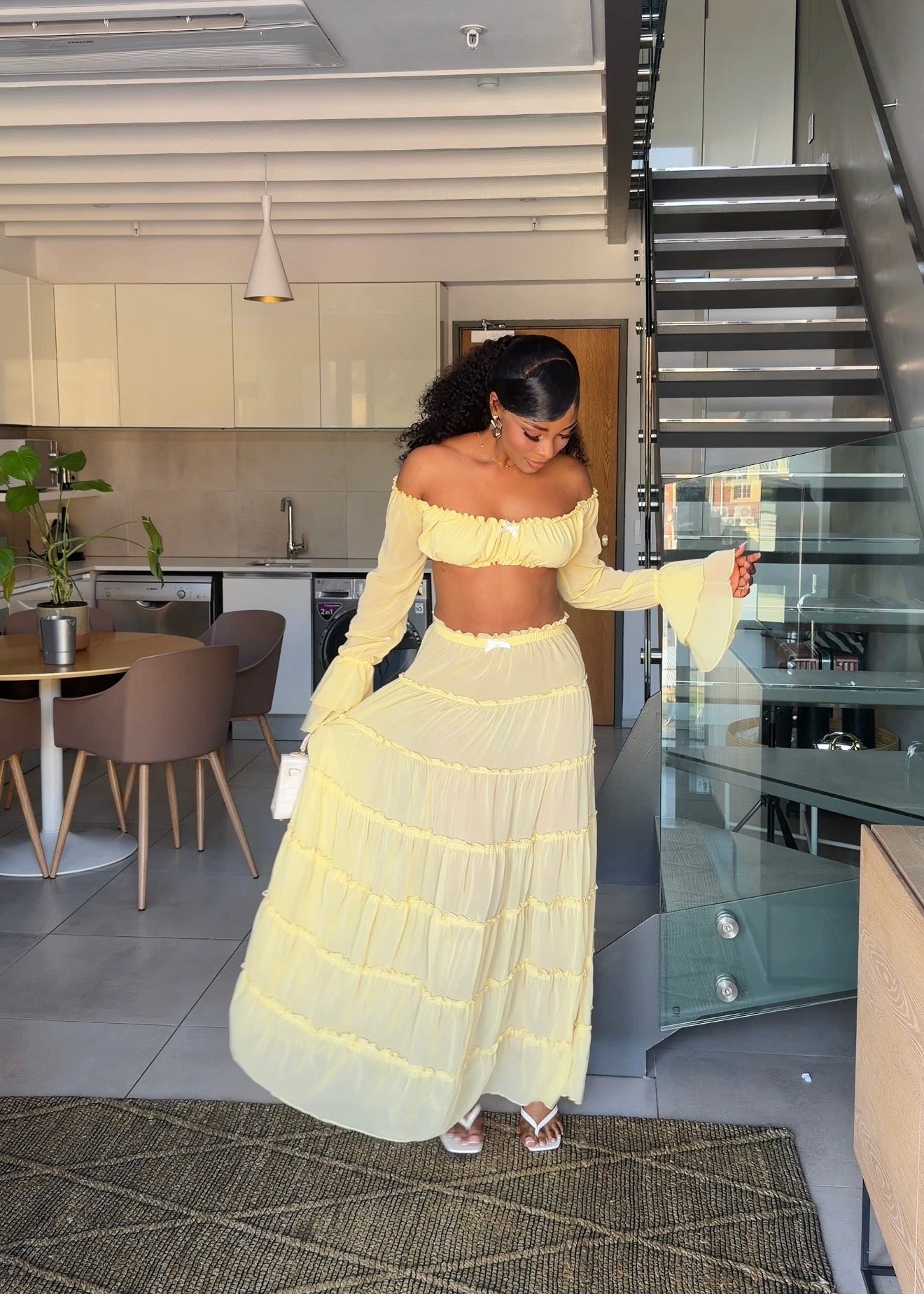 Isla Ivory Two-Piece Maxi Set