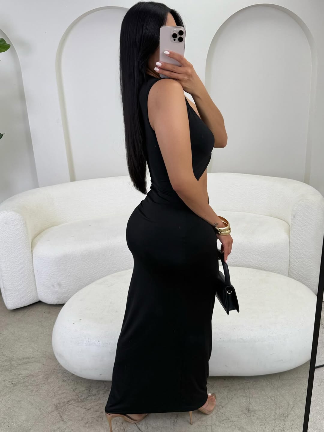 Venom Cutout Chain Maxi Dress