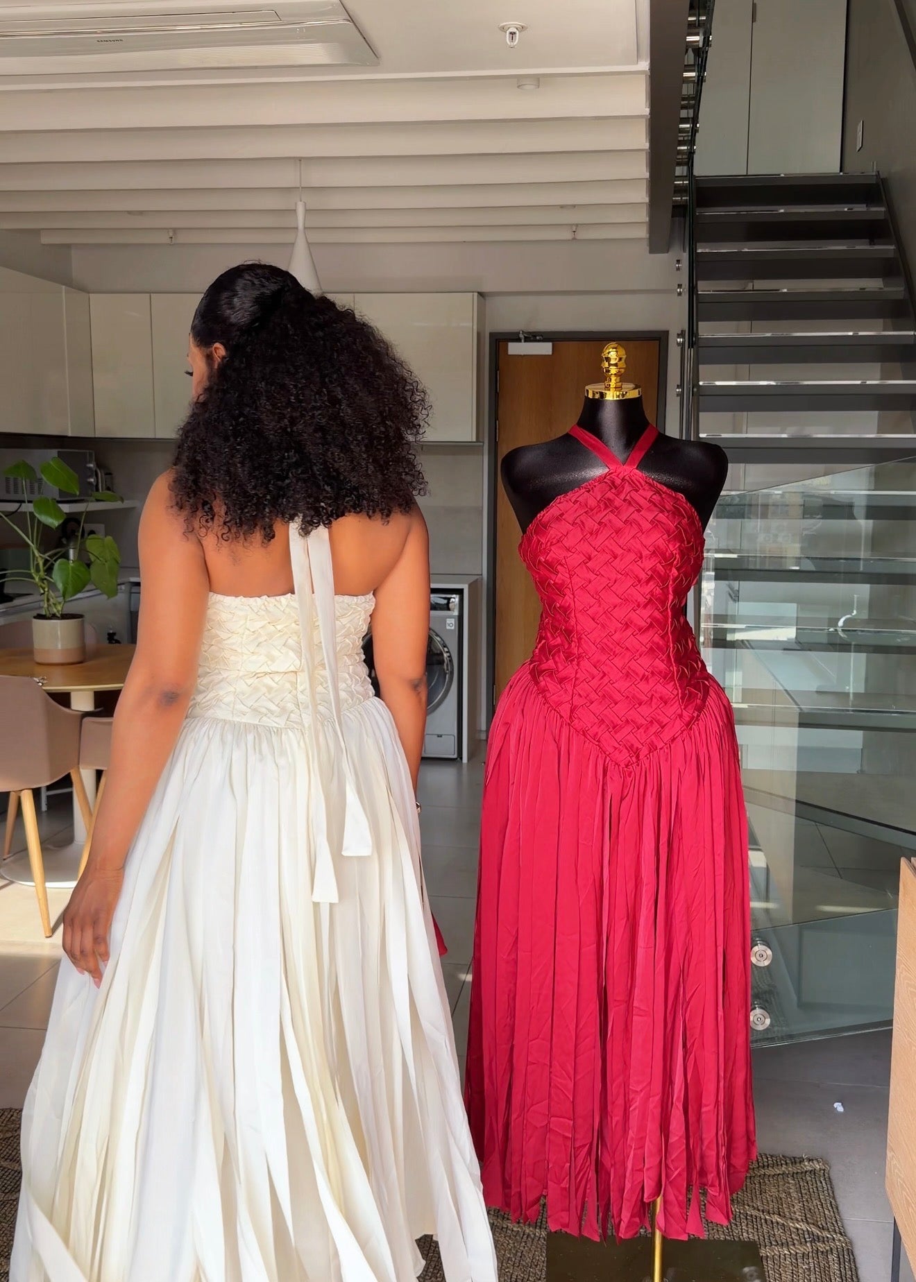 Amara Woven Halter Maxi Dress