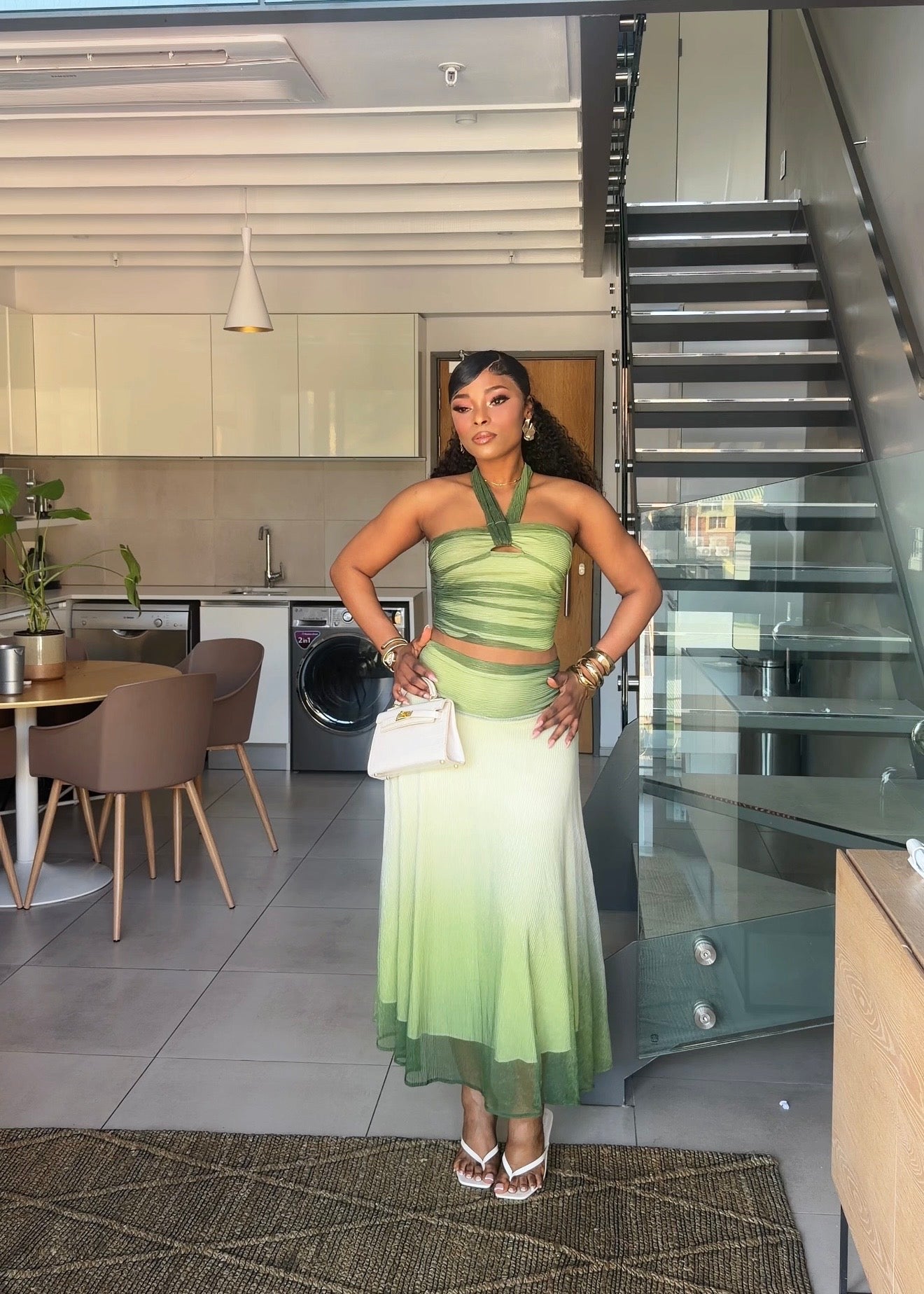 Marisol Ivory Two-Piece Maxi Set