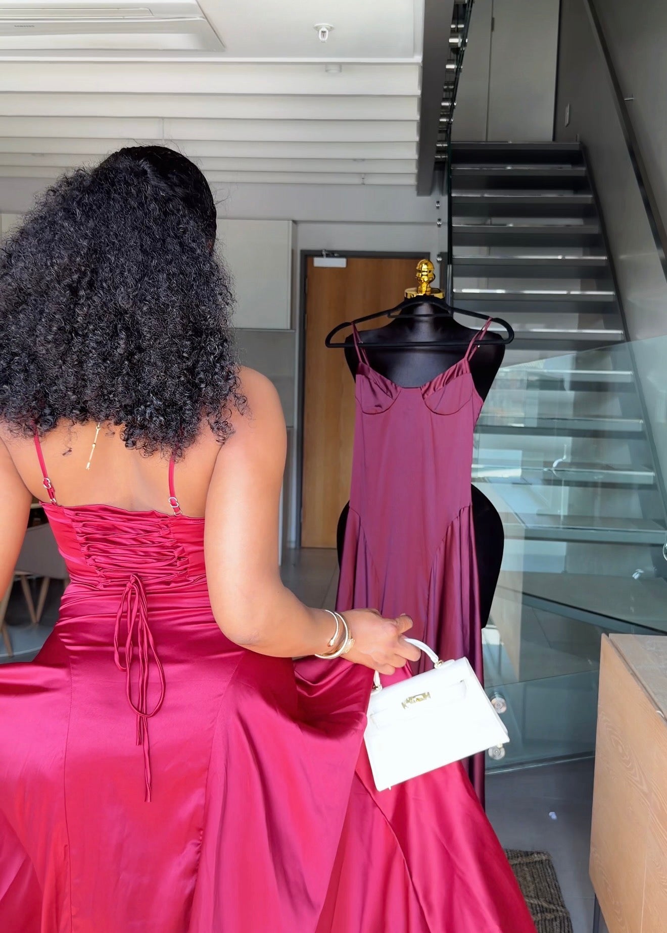 Vivienne Satin Corset Maxi Dress