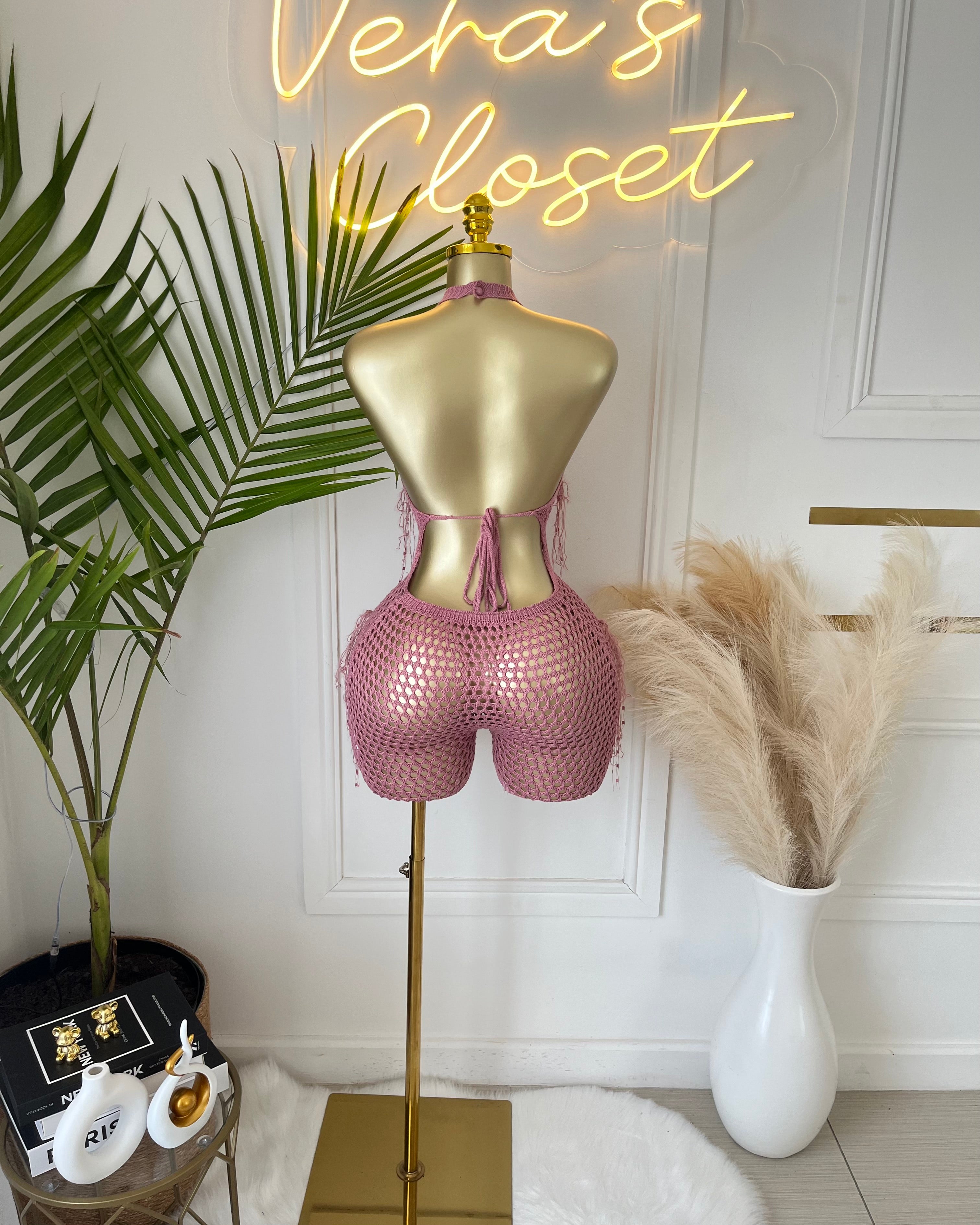 Georgina Romper Pink