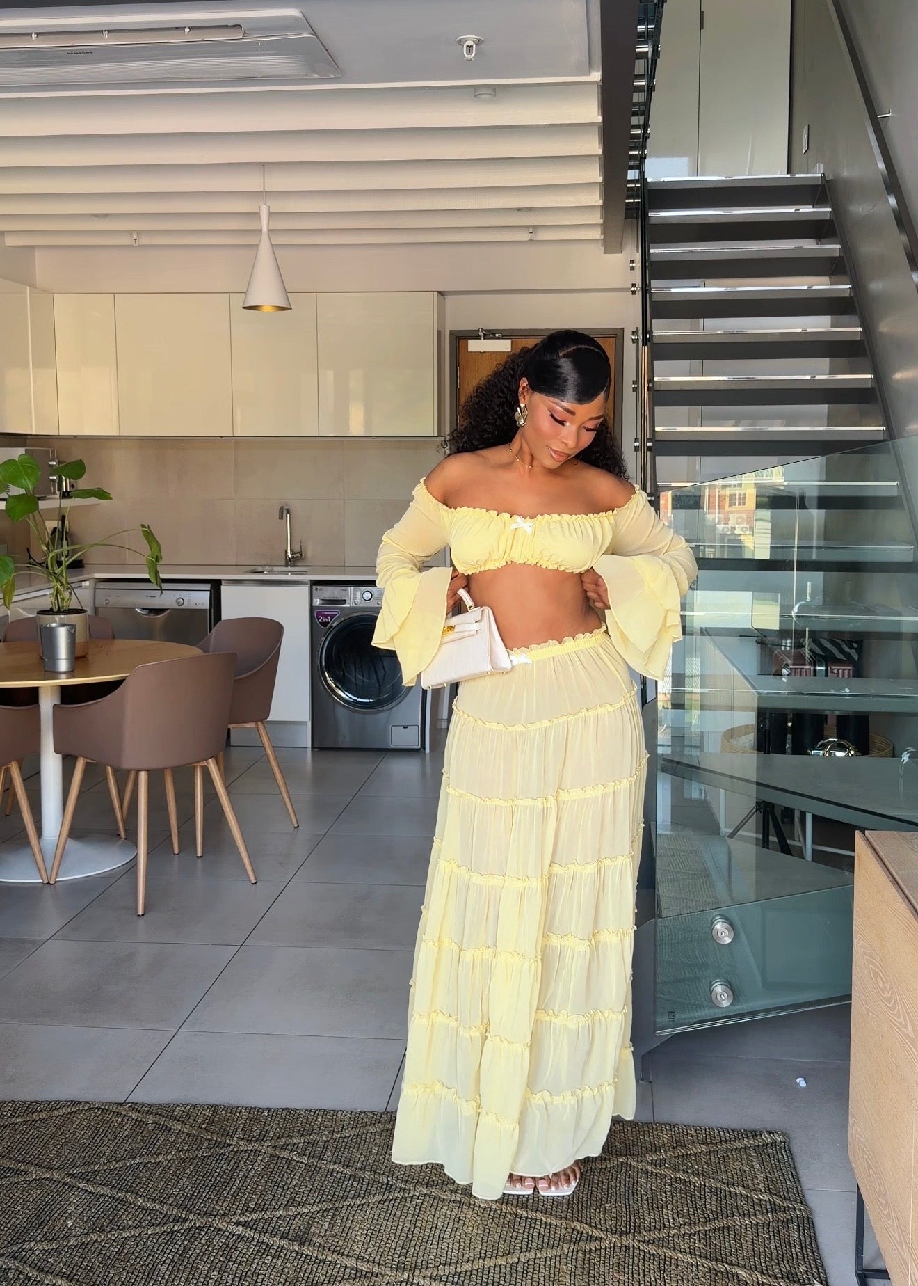 Isla Ivory Two-Piece Maxi Set