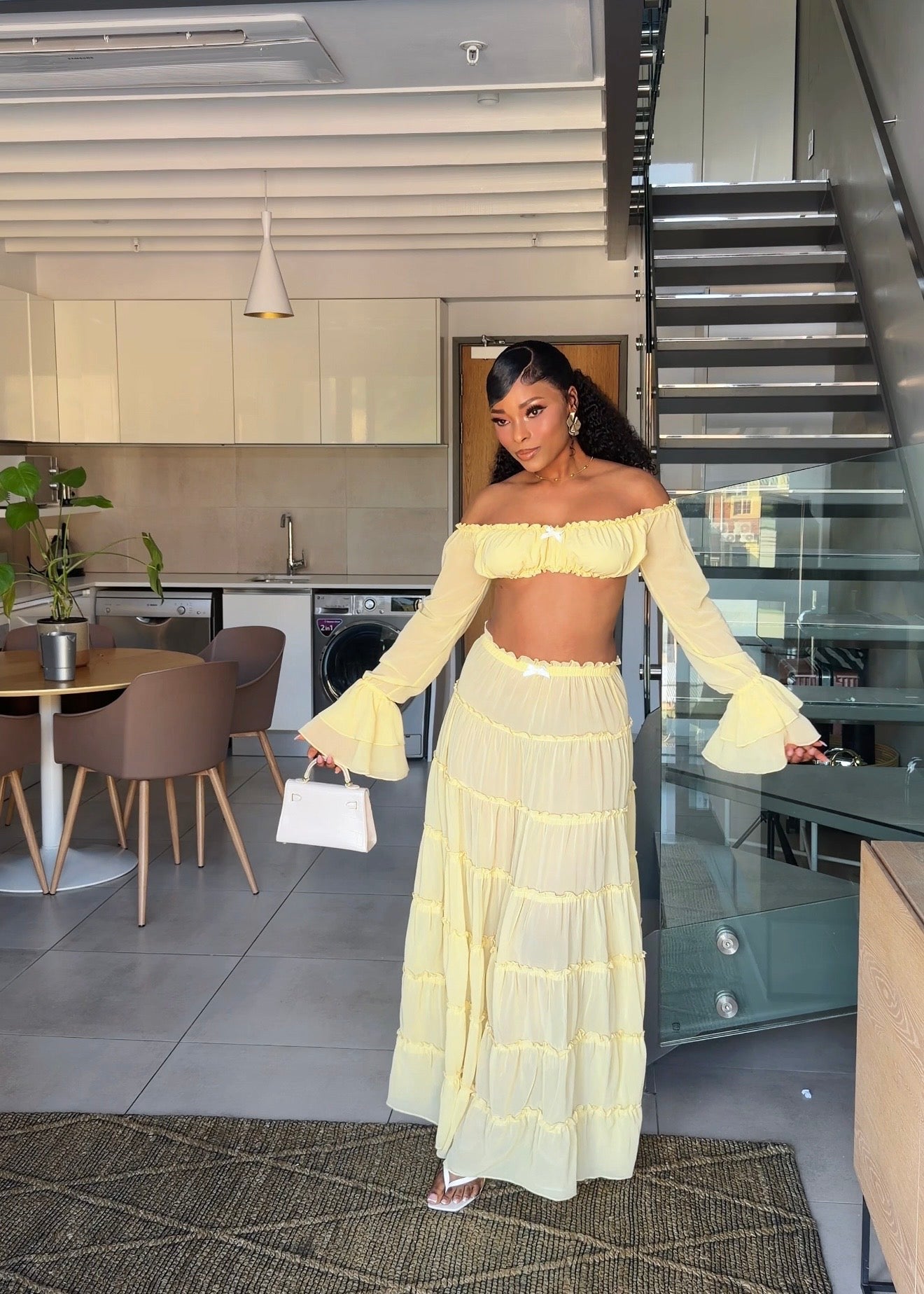 Isla Ivory Two-Piece Maxi Set