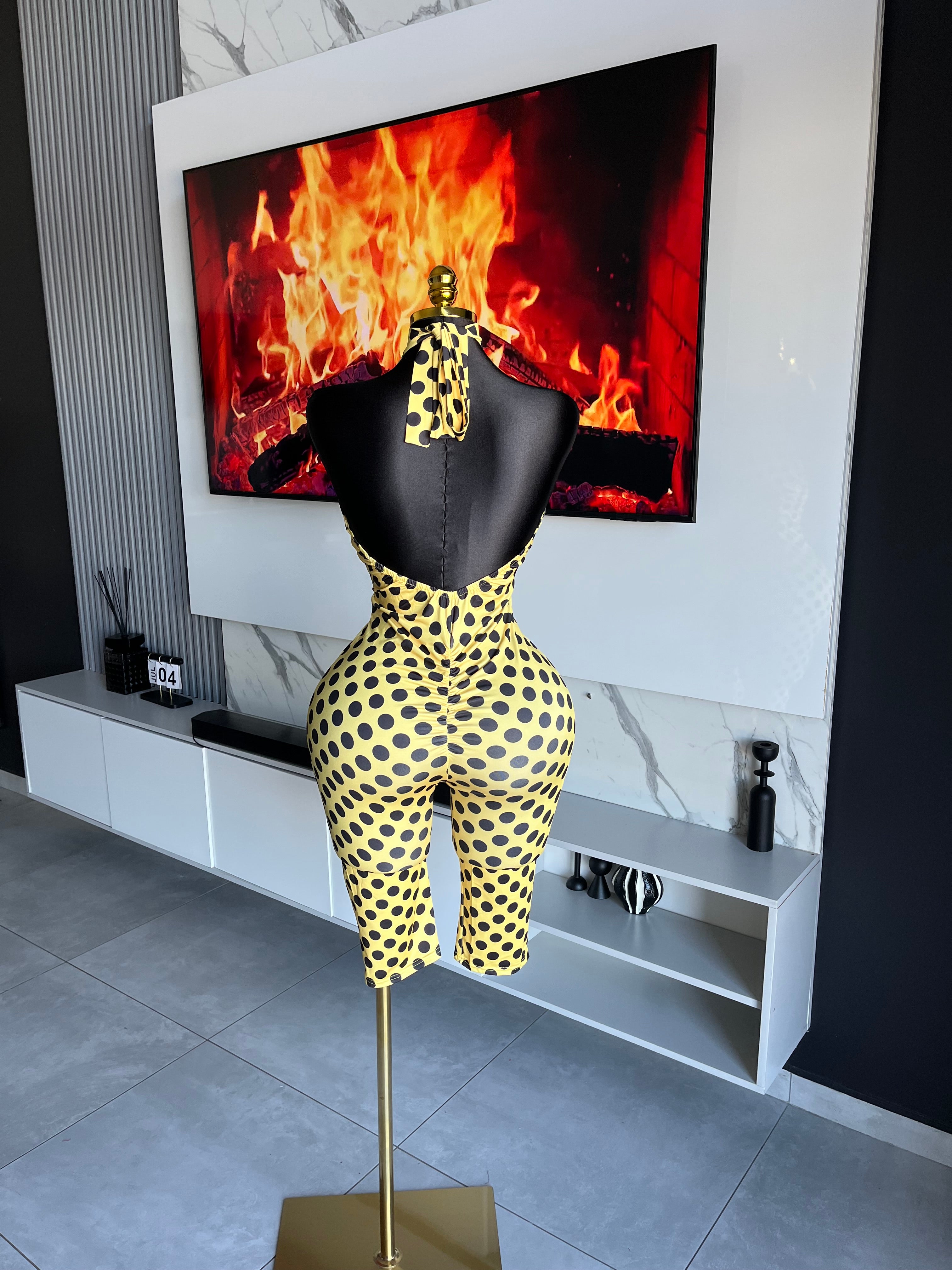 Diva Polka Dot Halter Jumpsuit