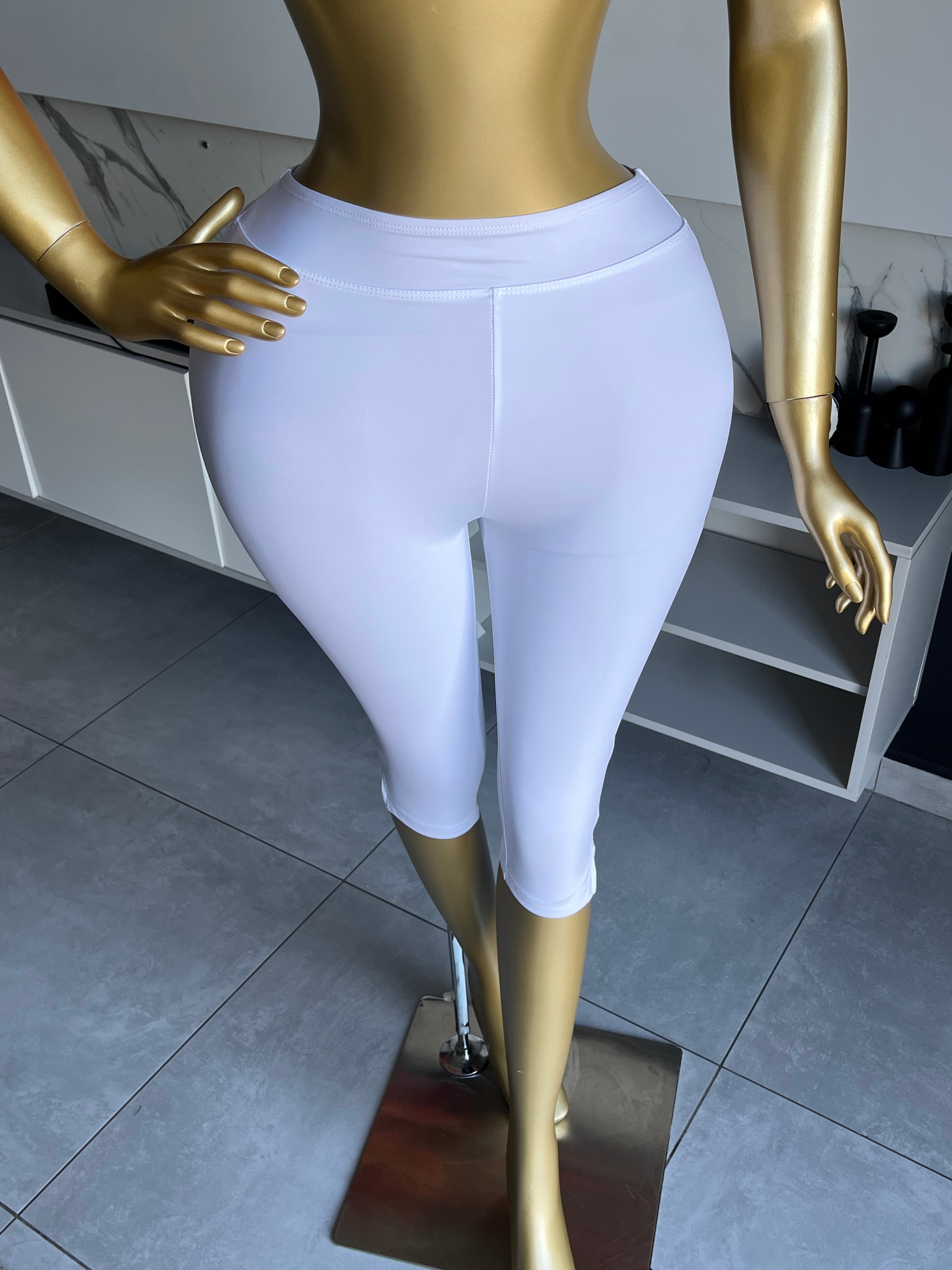 Shayna High-Waist Bodycon Pants White