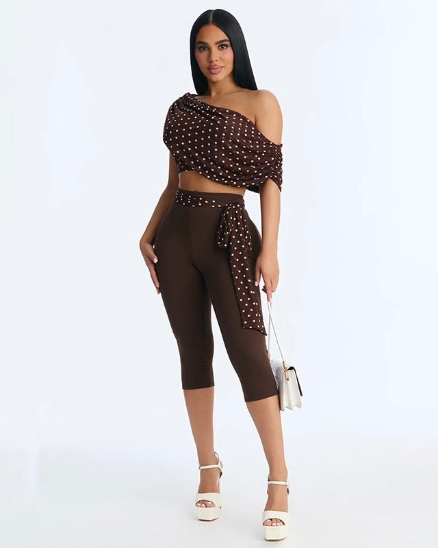 Hallie Polka Dot Capri Set