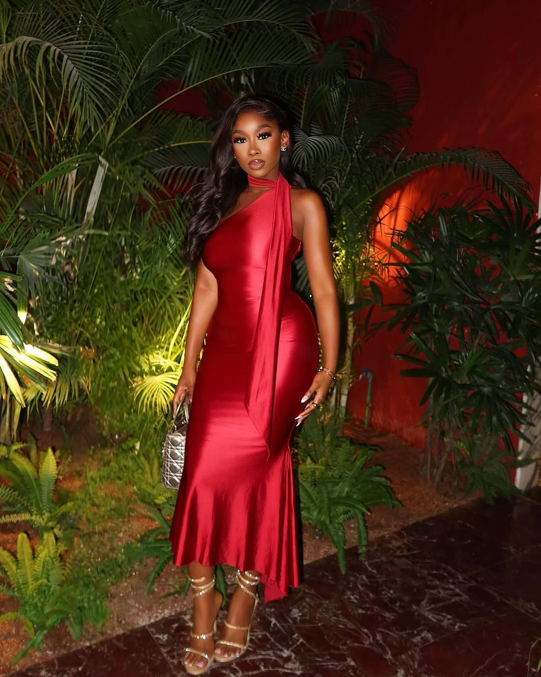 Reign Satin One Midi Dress