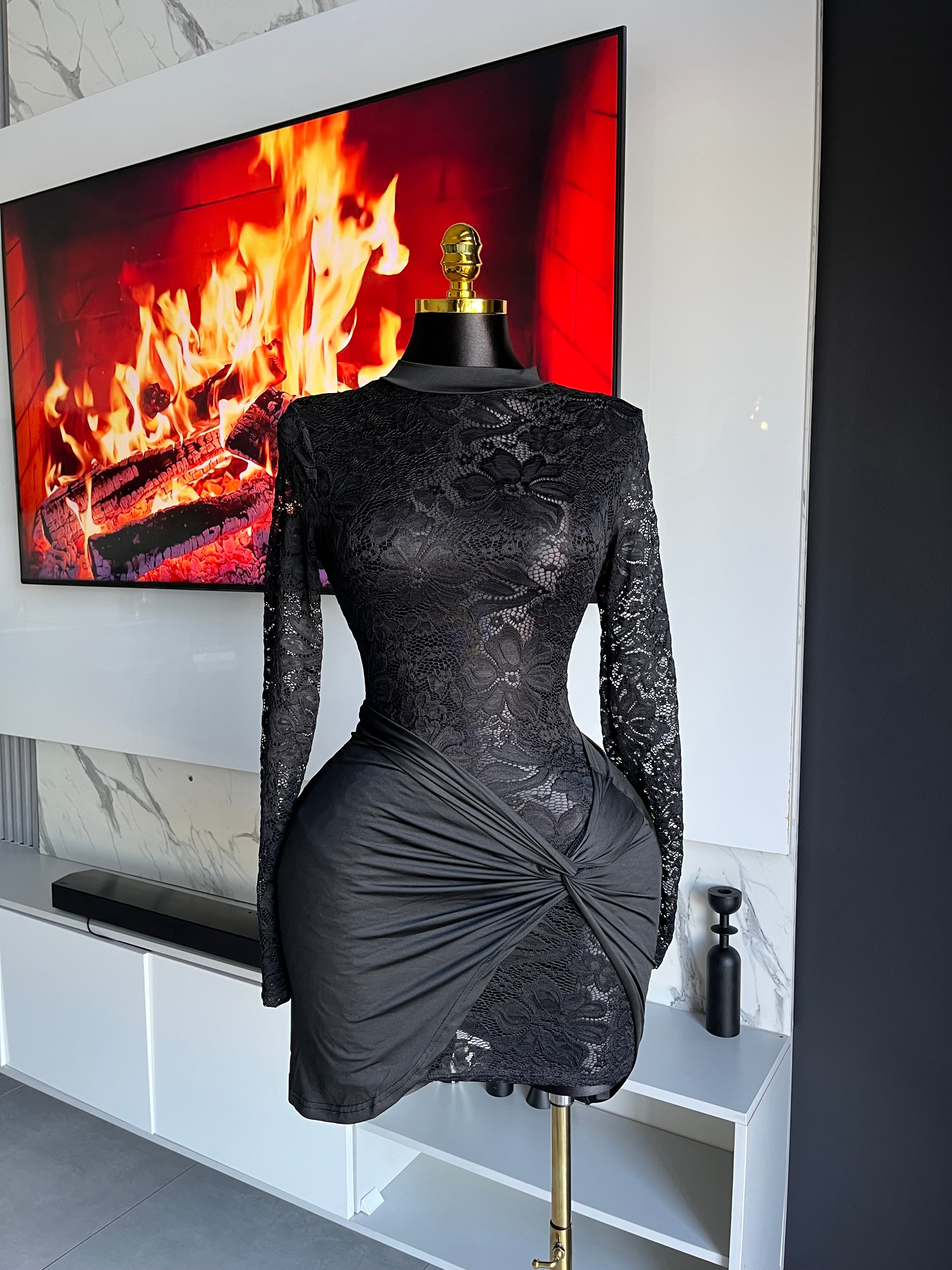 Bee Lacy Lace Bodycon Mini Dress