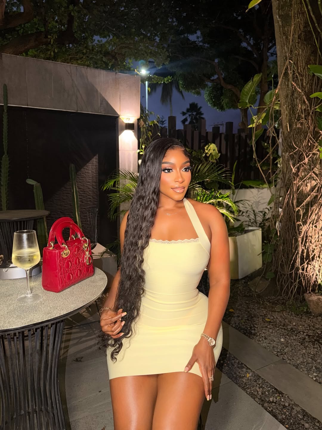 Sorella Bandage Halter Mini Dress
