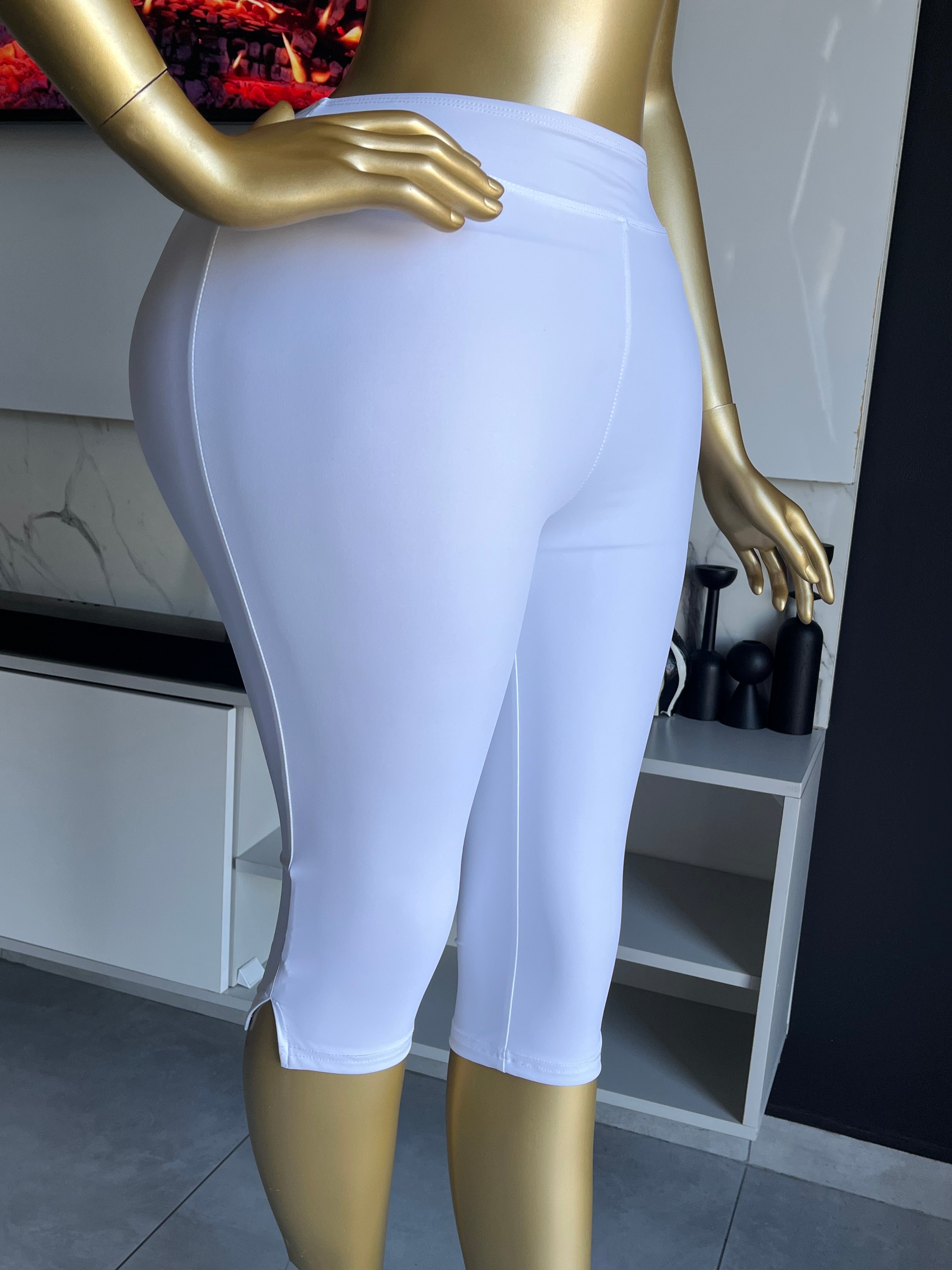 Shayna High-Waist Bodycon Pants White