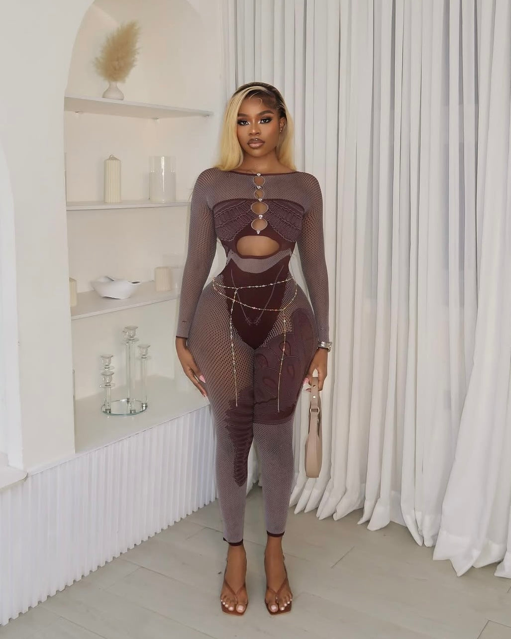 Night Out Mesh Jumpsuit