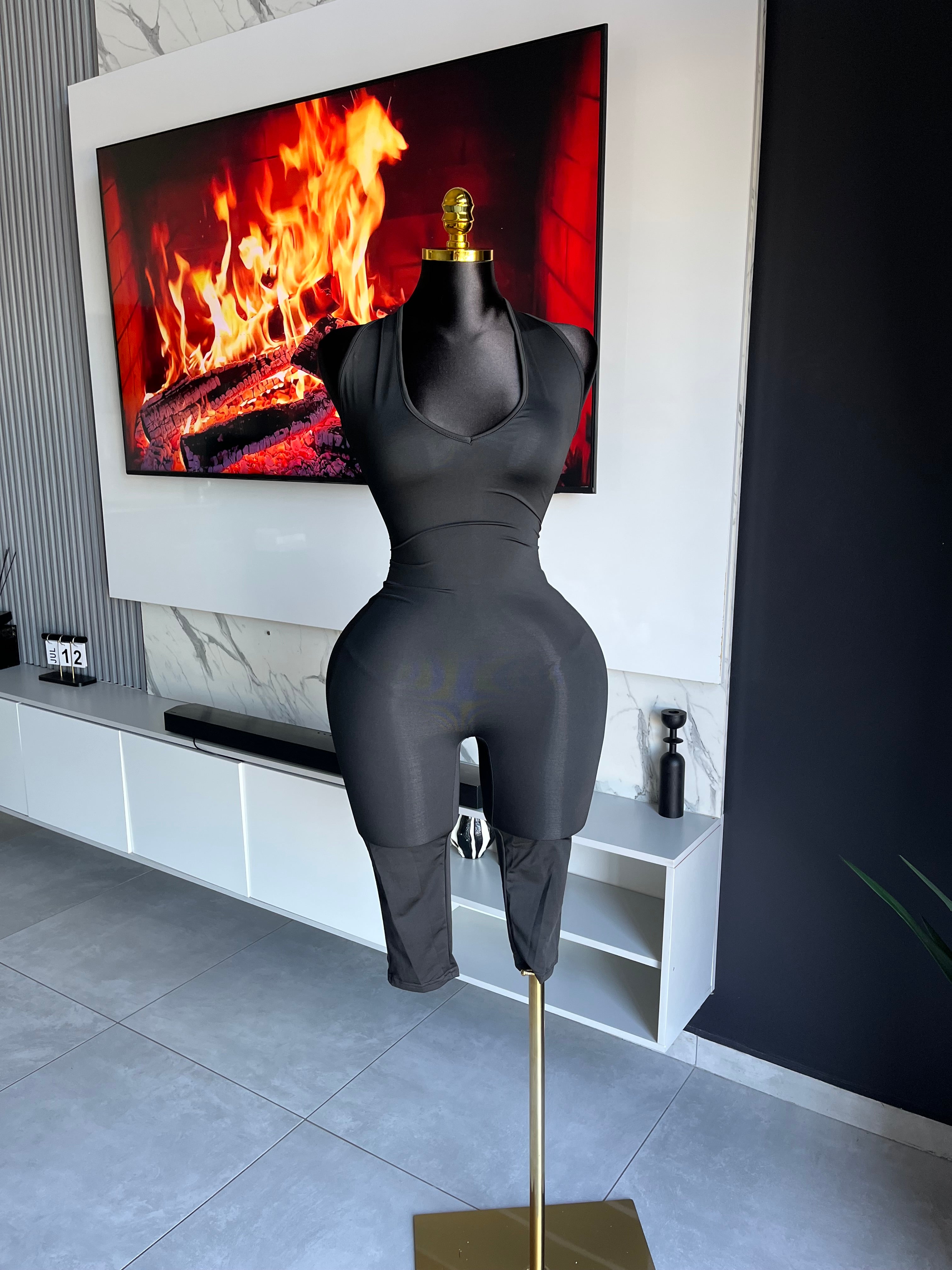 Richie Lace-Up Capri Jumpsuit