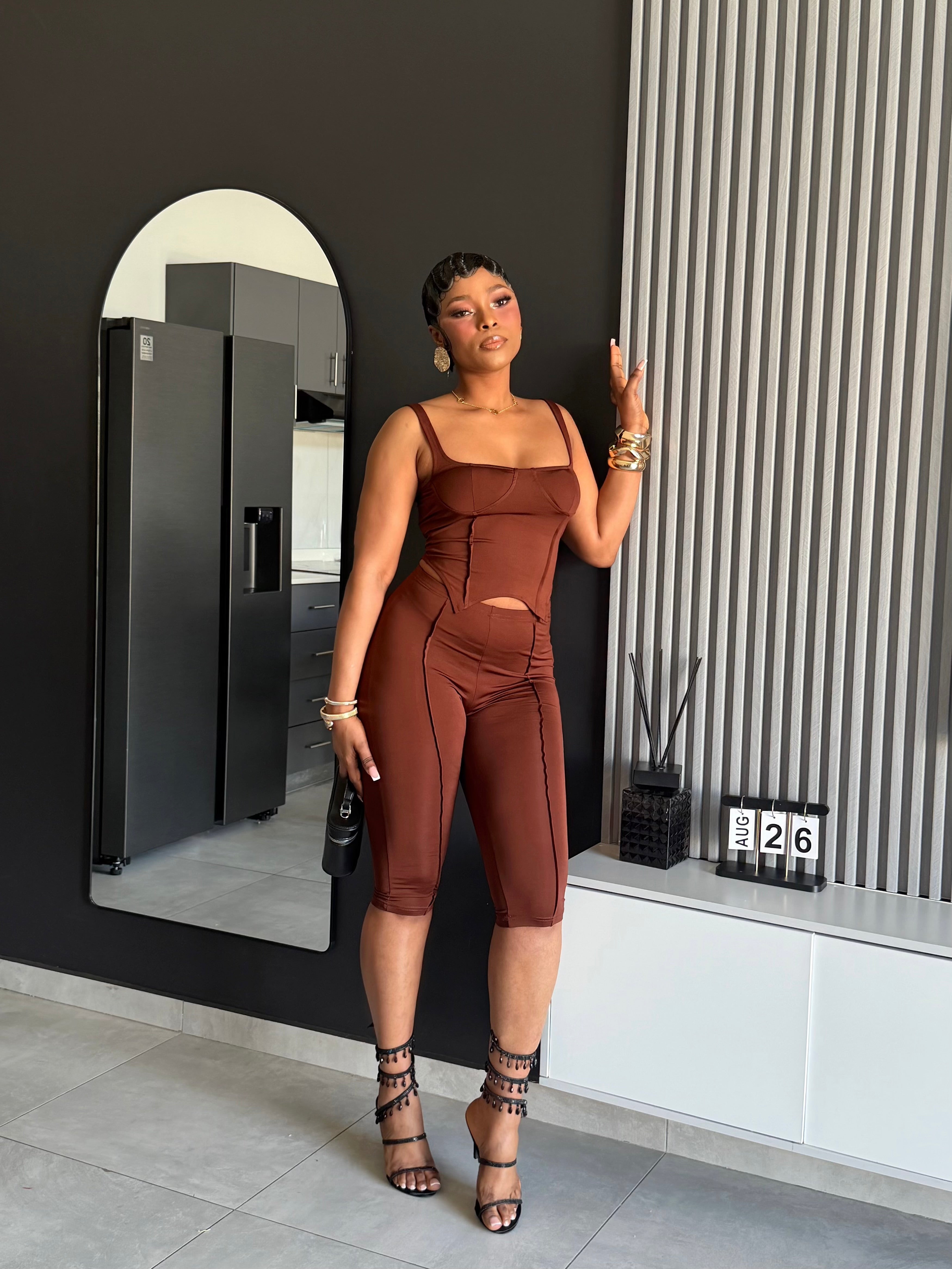 Nola Sculpt Corset Capri Jumpsuit
