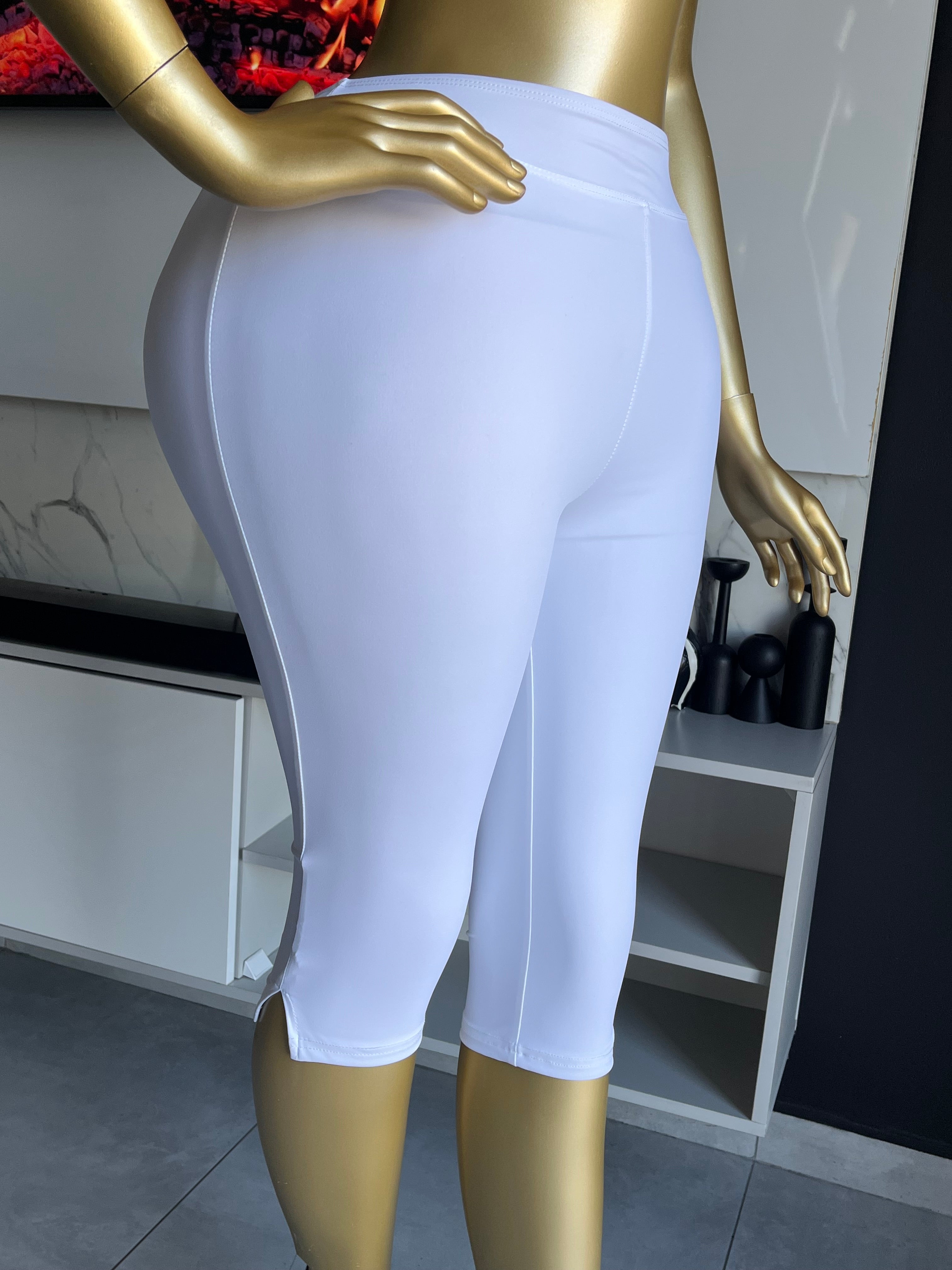 Shayna High-Waist Bodycon Pants White