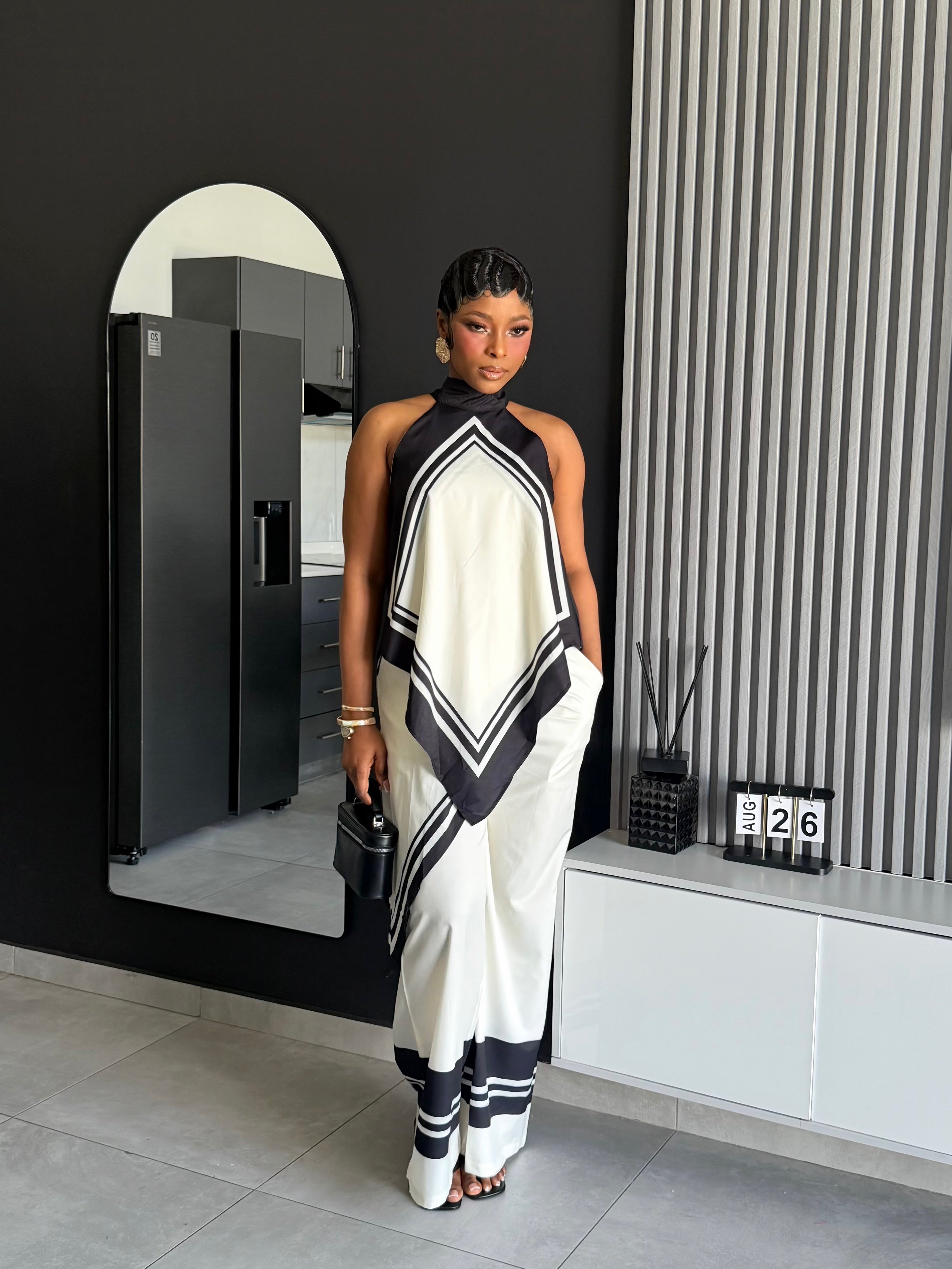 Monique Scarf Halter Pant Set