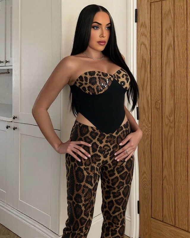 Sahara Leopard Capri Set