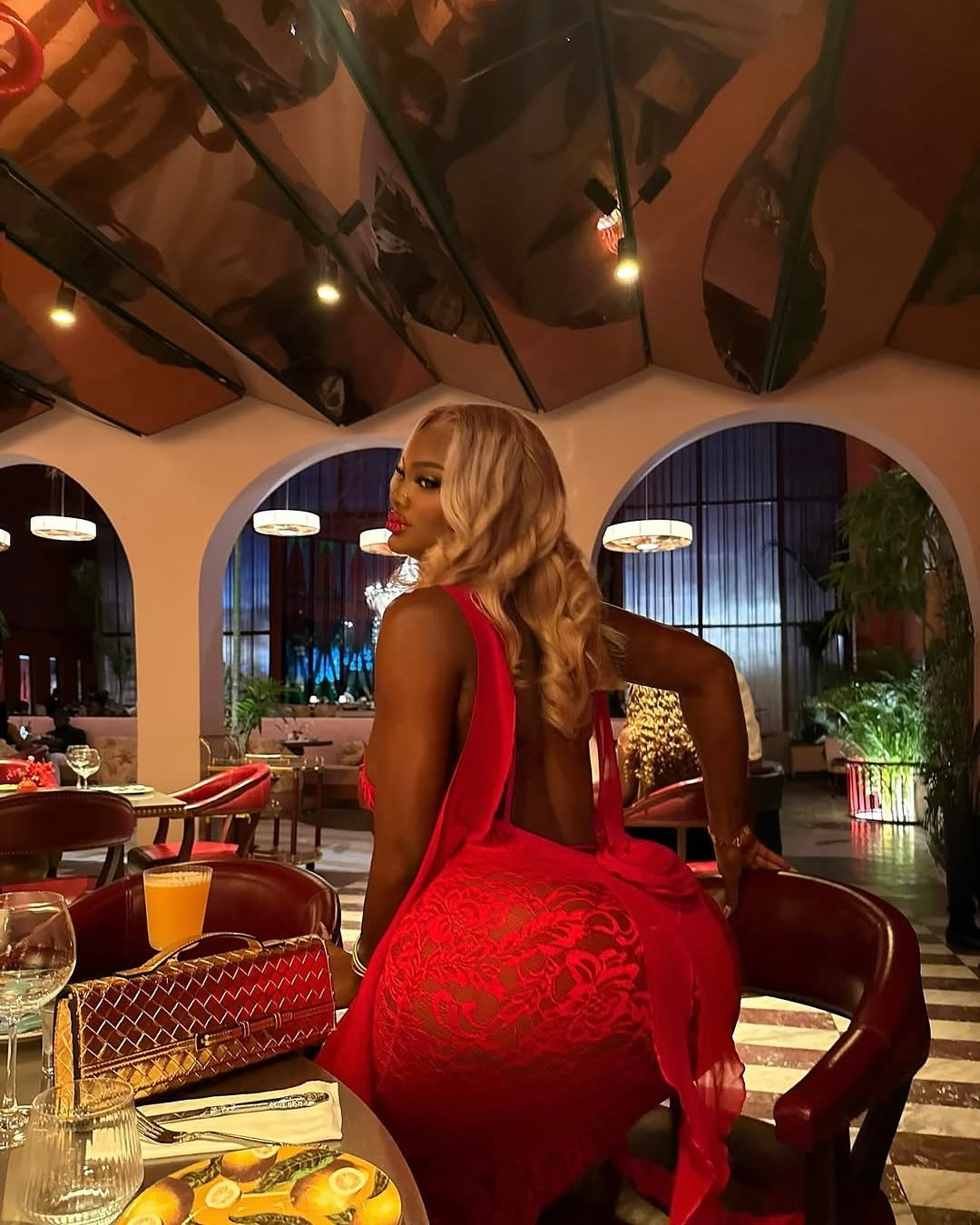 Inferno Lace Midi Dress