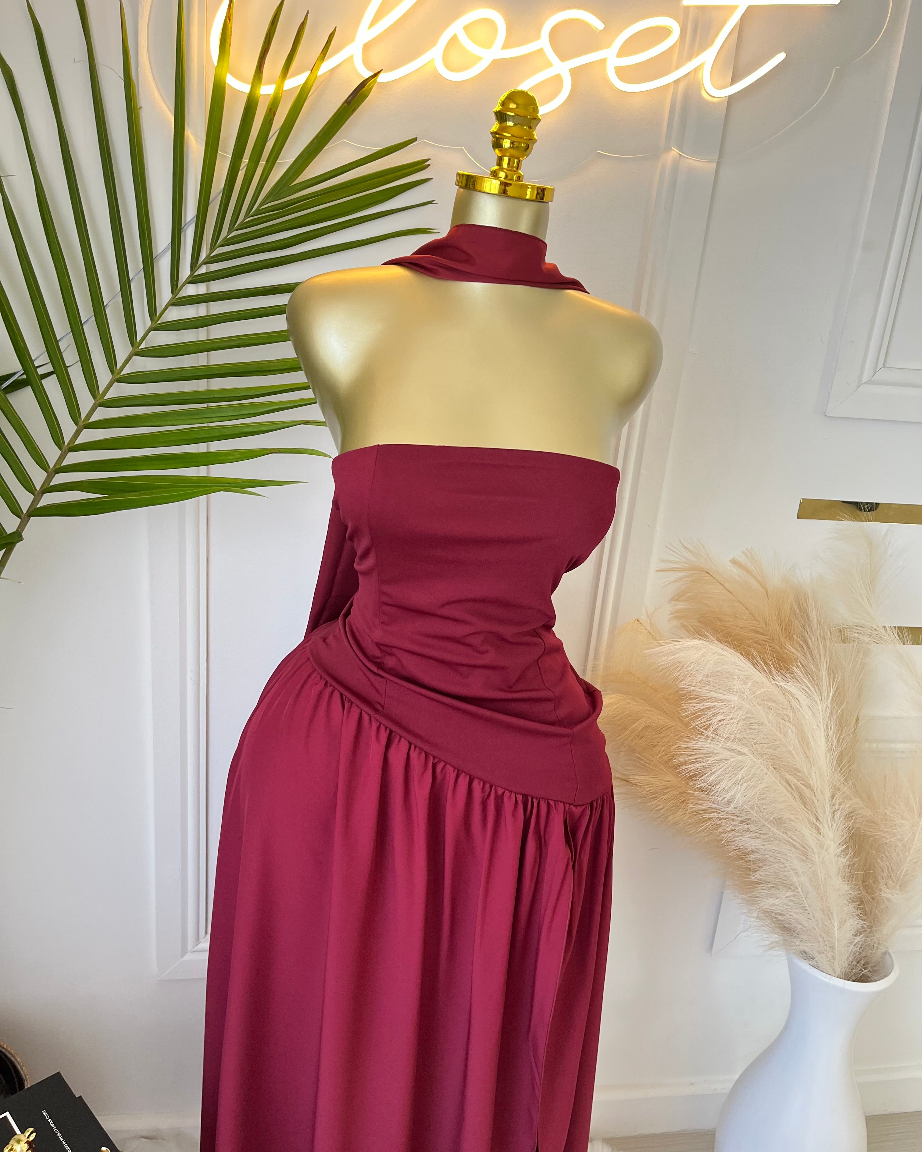 Amara Draped Elegance Gown