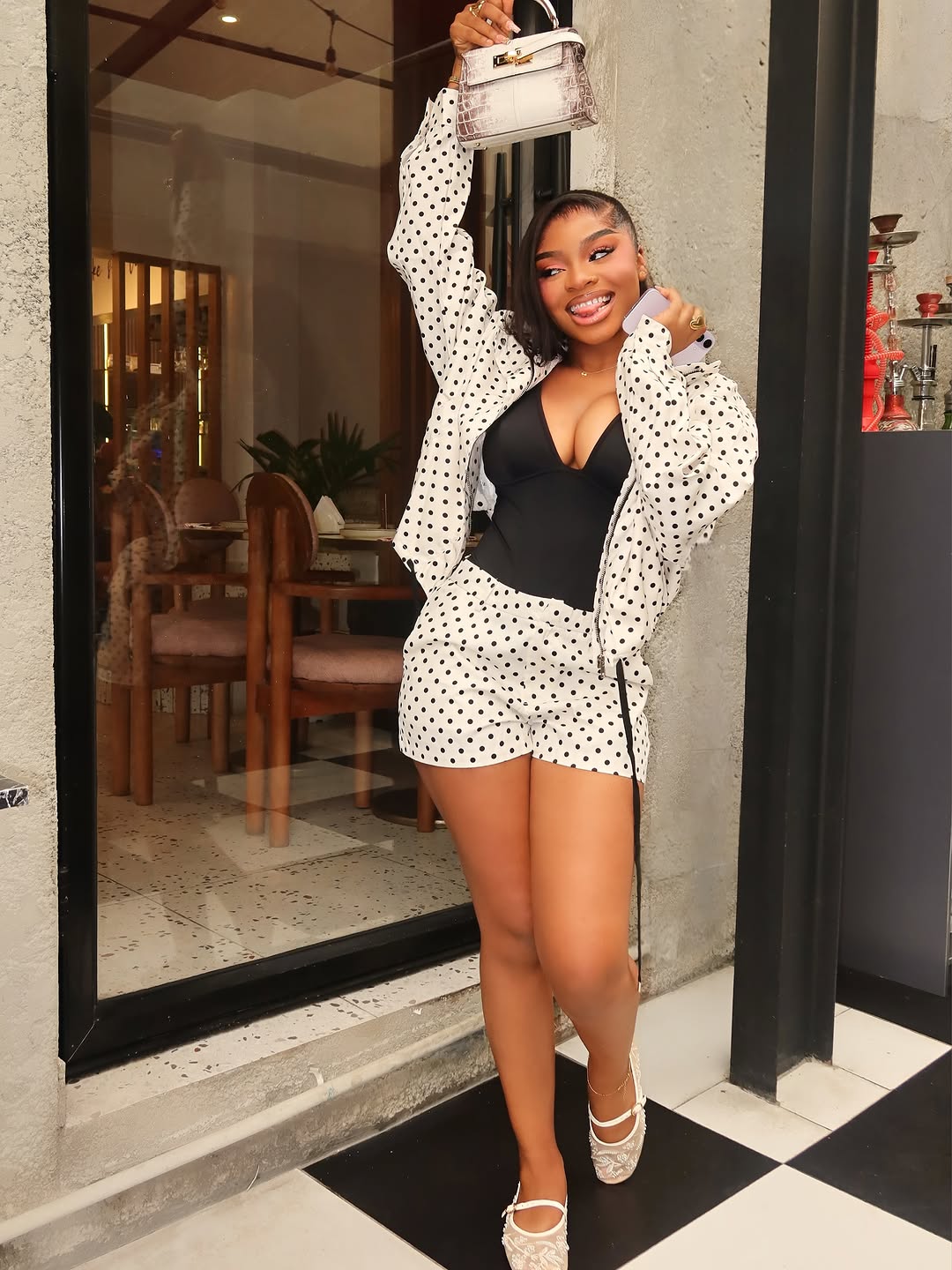 Monroe Polka Dot Two-Piece Short Set