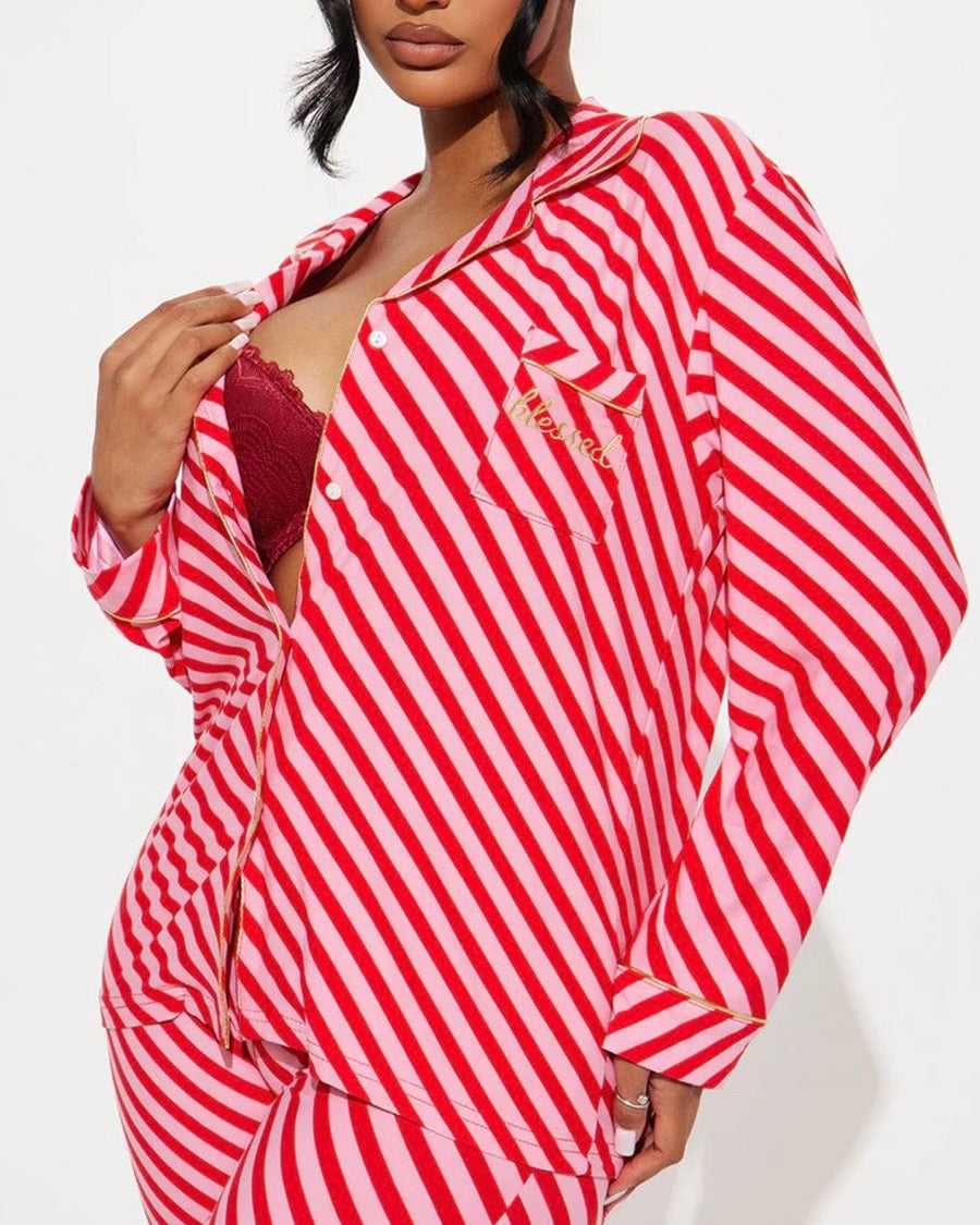 Besitos Striped Pajama Set