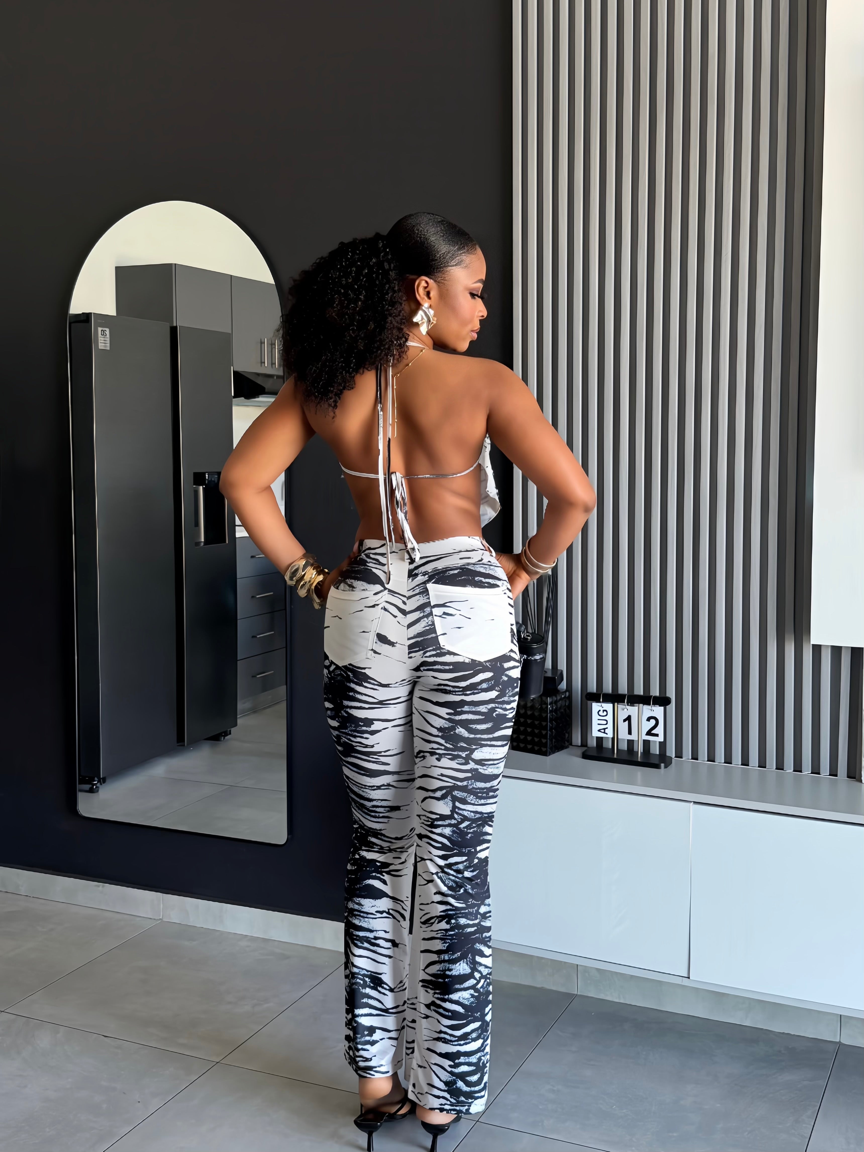 Maui Marble Print Pant Set