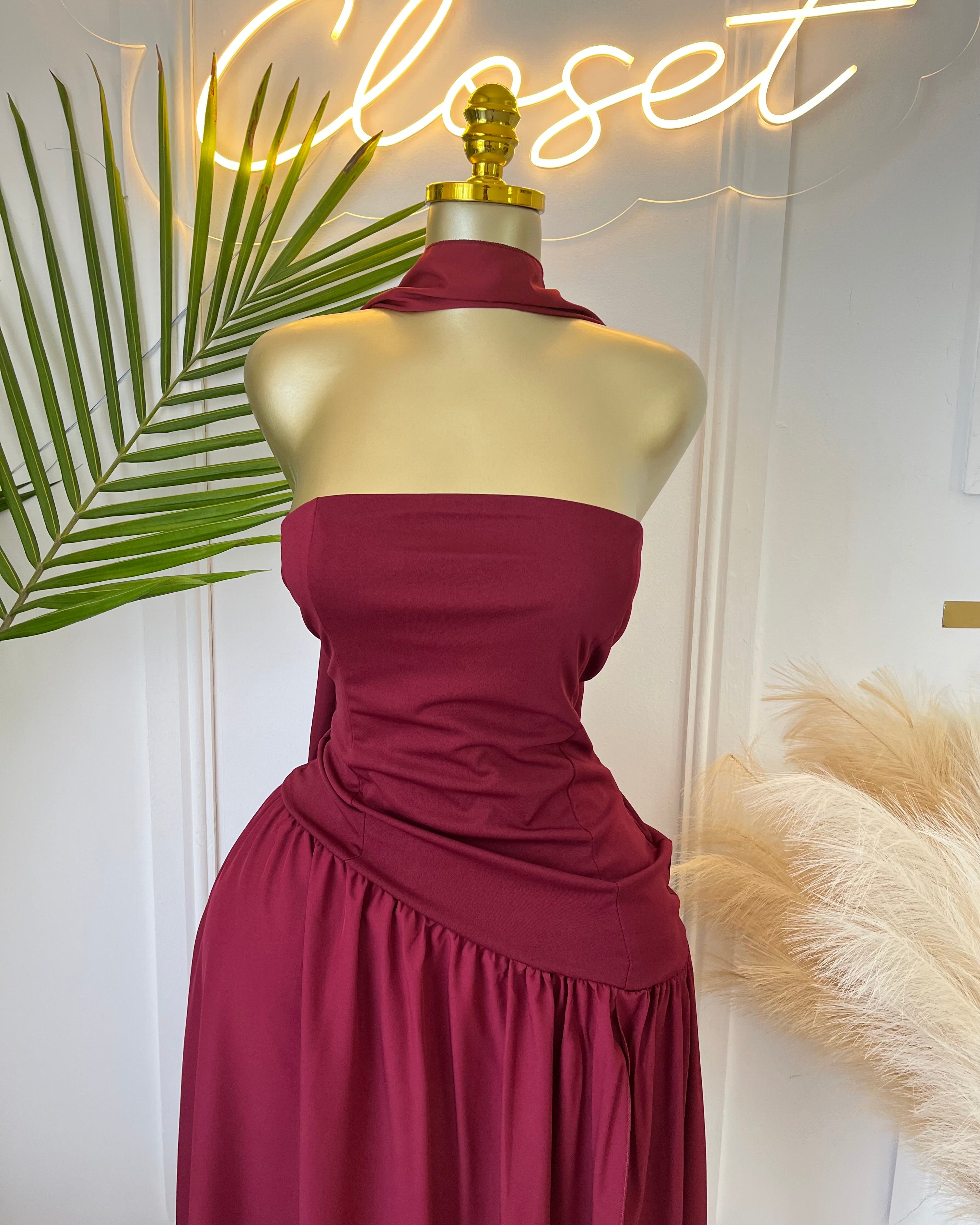 Amara Draped Elegance Gown